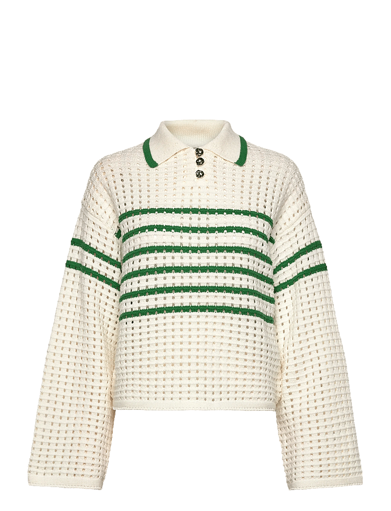 Noella - Leen Knit - pullover - talani green stripe - 1