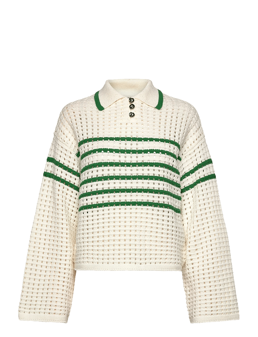 Noella - Leen Knit - pullover - talani green stripe - 1