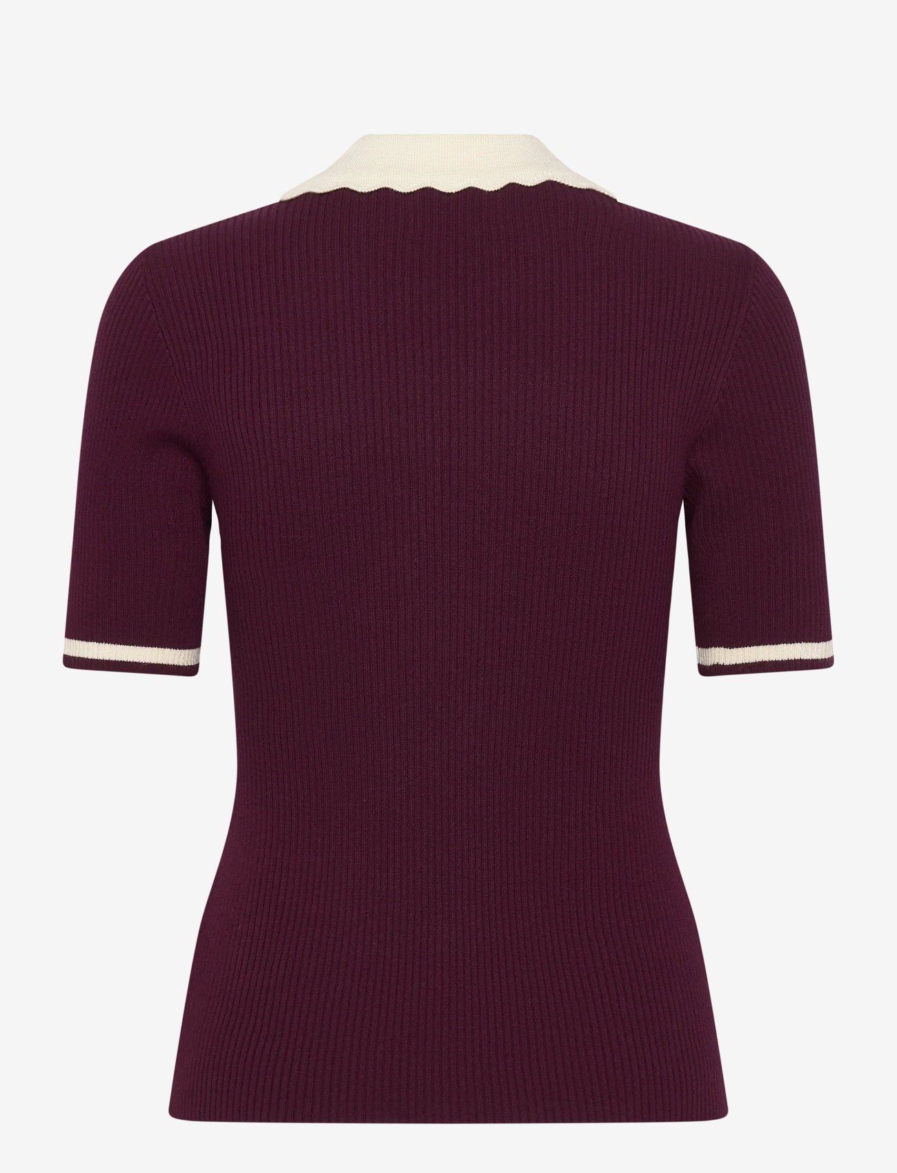 Noella - Lilo Polo Knit - wine sugar combo - 2