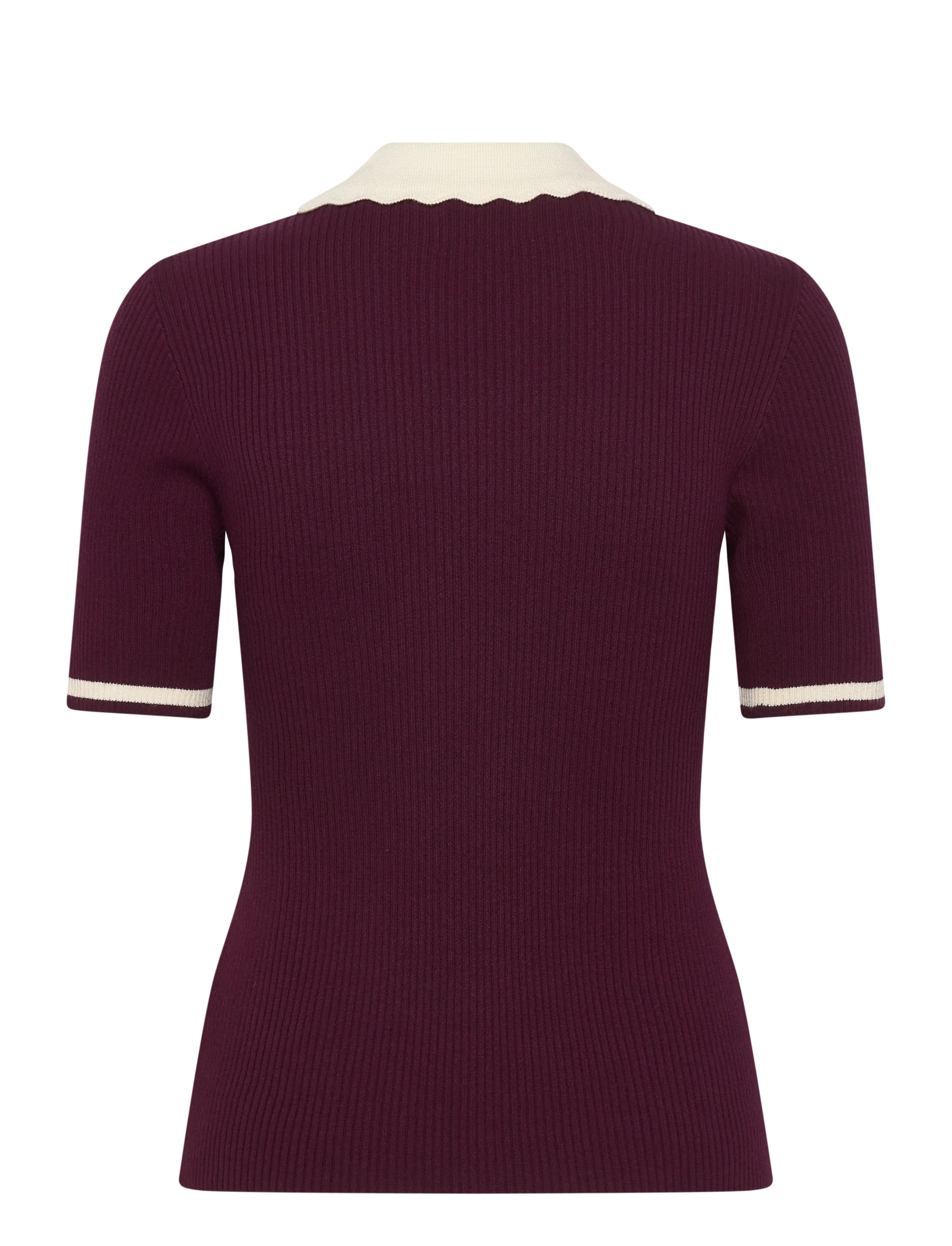 Noella - Lilo Polo Knit - wine sugar combo - 2