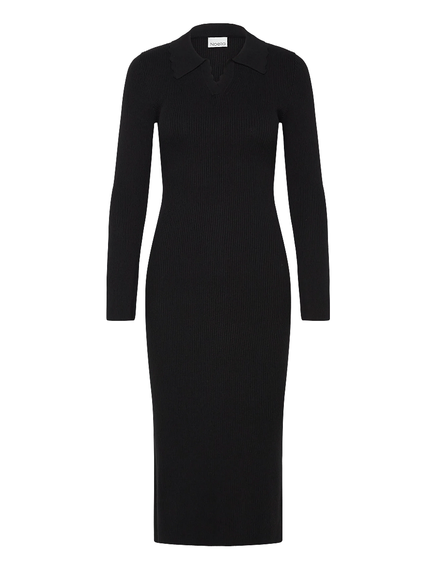 Noella - Livvy Knit Dress - strickkleider - black - 1