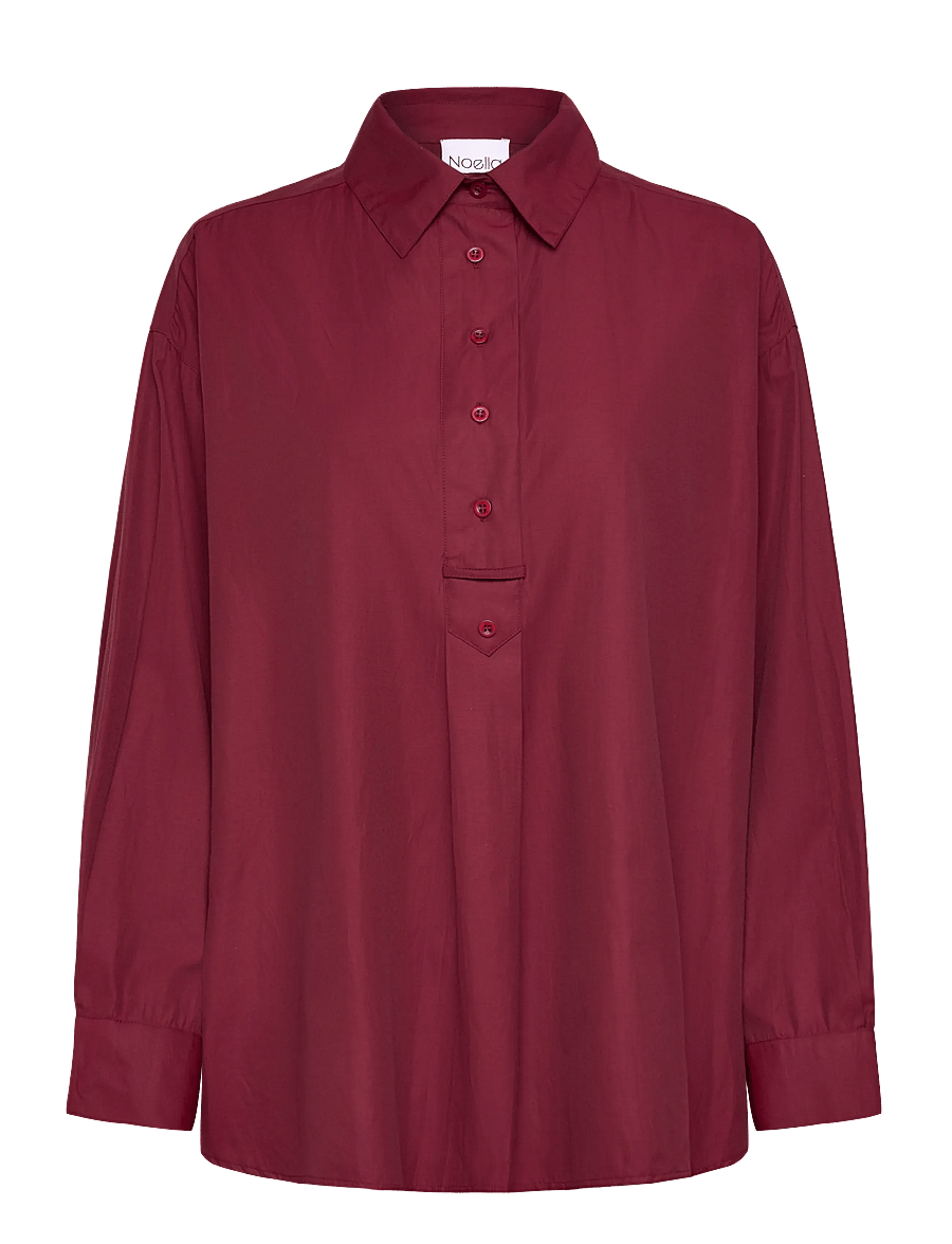 Noella - Leonie Shirt - långärmade skjortor - dusty mahogany - 1