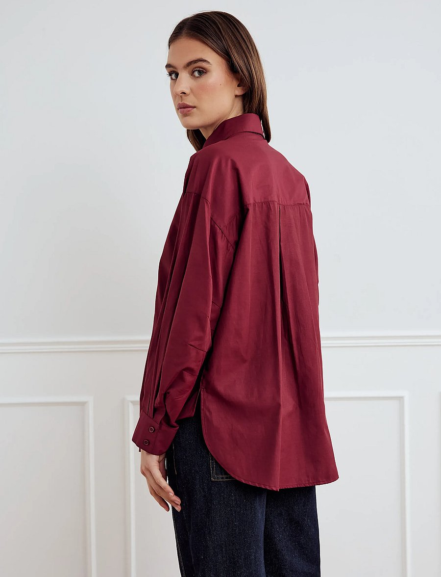 Noella - Leonie Shirt - långärmade skjortor - dusty mahogany - 3