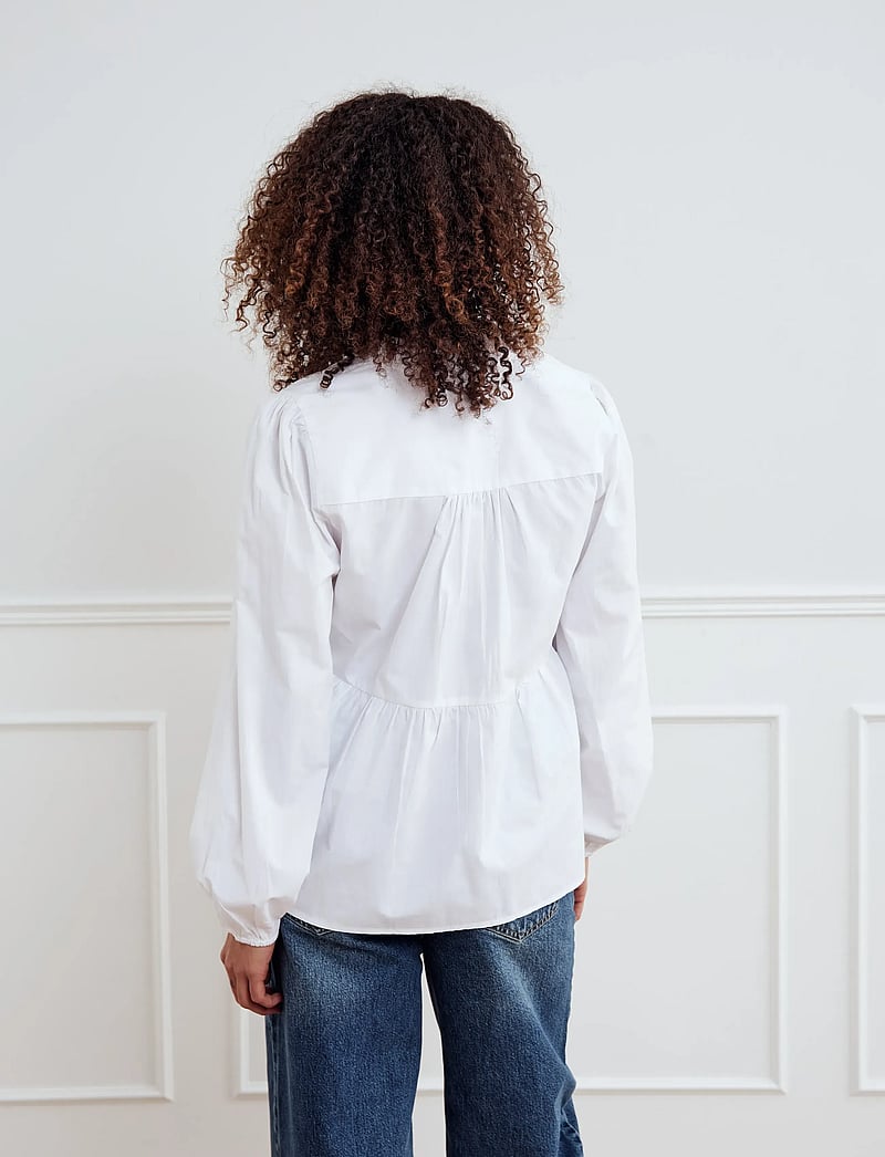 Noella - Matti Blouse - langärmlige blusen - white - 3