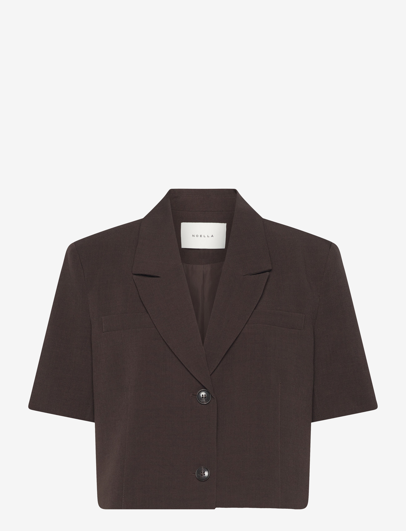 Noella - N-Leanne Crop Blazer - cropped blazers - chocolate - 0