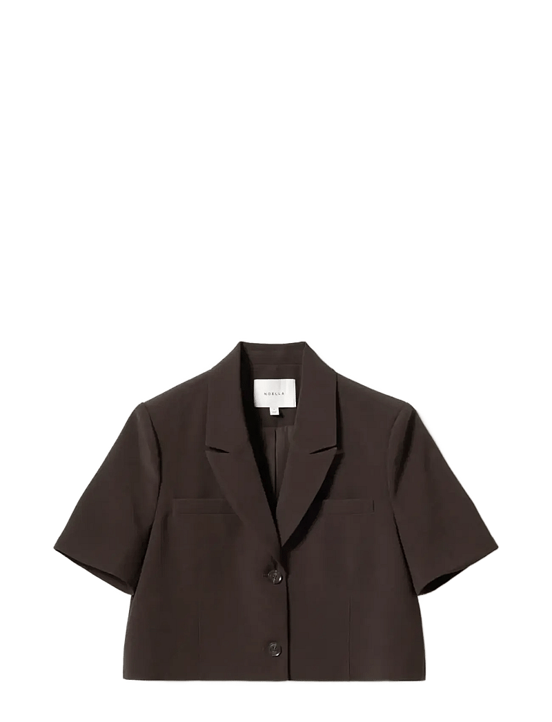 Noella - N-Leanne Crop Blazer - cropped-blazer - chocolate - 1