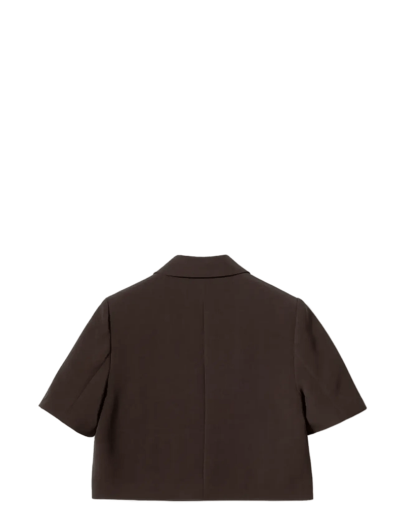 Noella - N-Leanne Crop Blazer - cropped-blazer - chocolate - 2