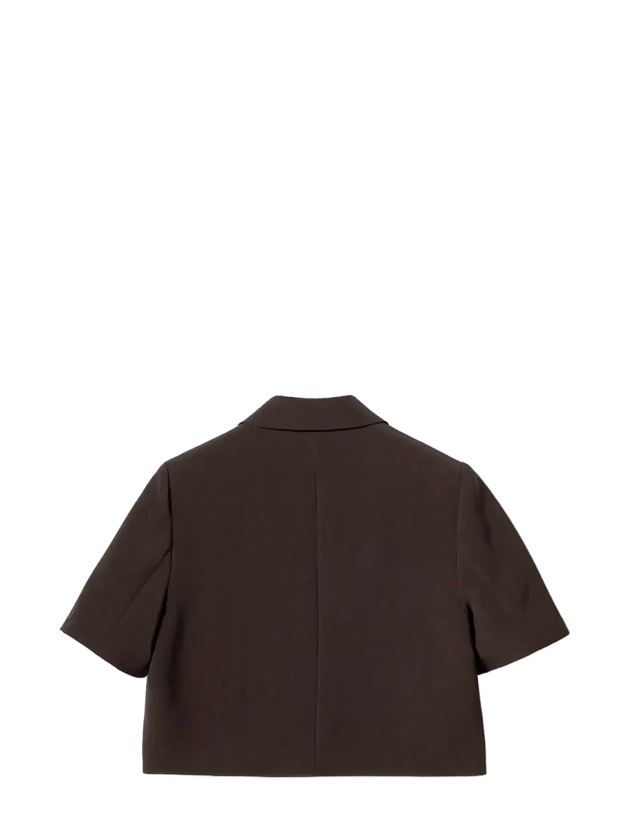 Noella - N-Leanne Crop Blazer - cropped-blazer - chocolate - 2
