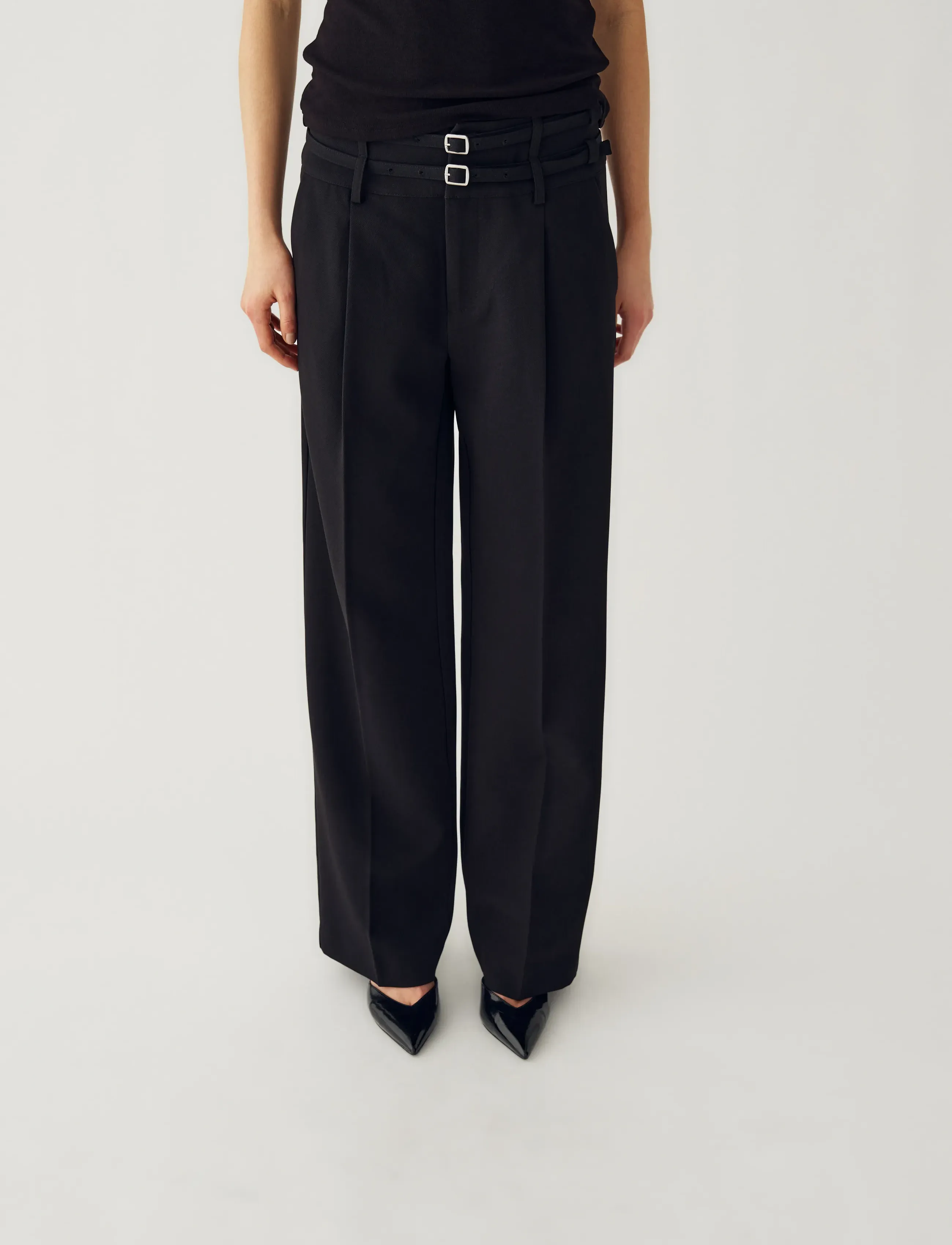 Noella N-Darryl HW Pants - Transitional Layering - BLACK / black