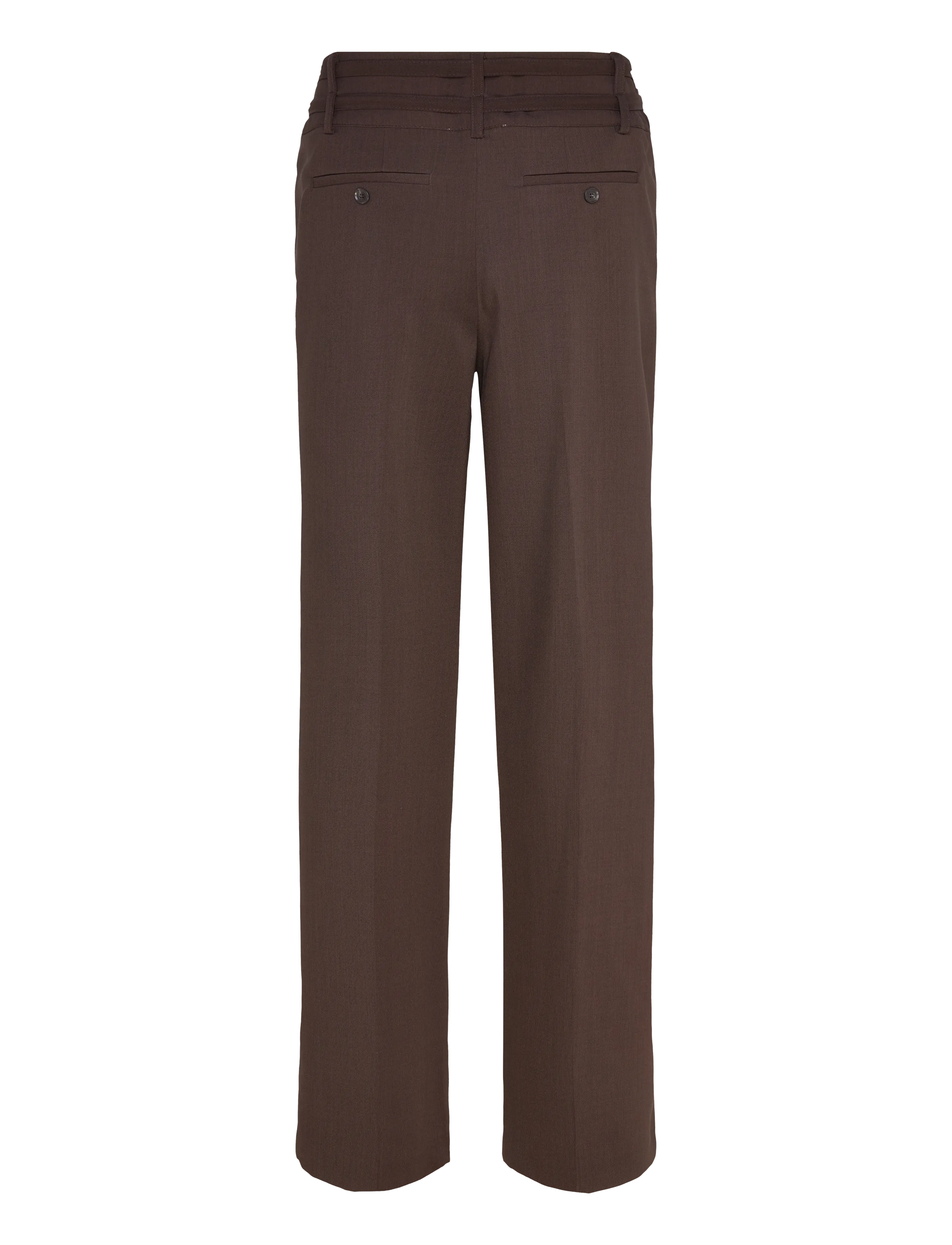 Noella - N-Darryl HW Pants - rette bukser - chocolate - 2
