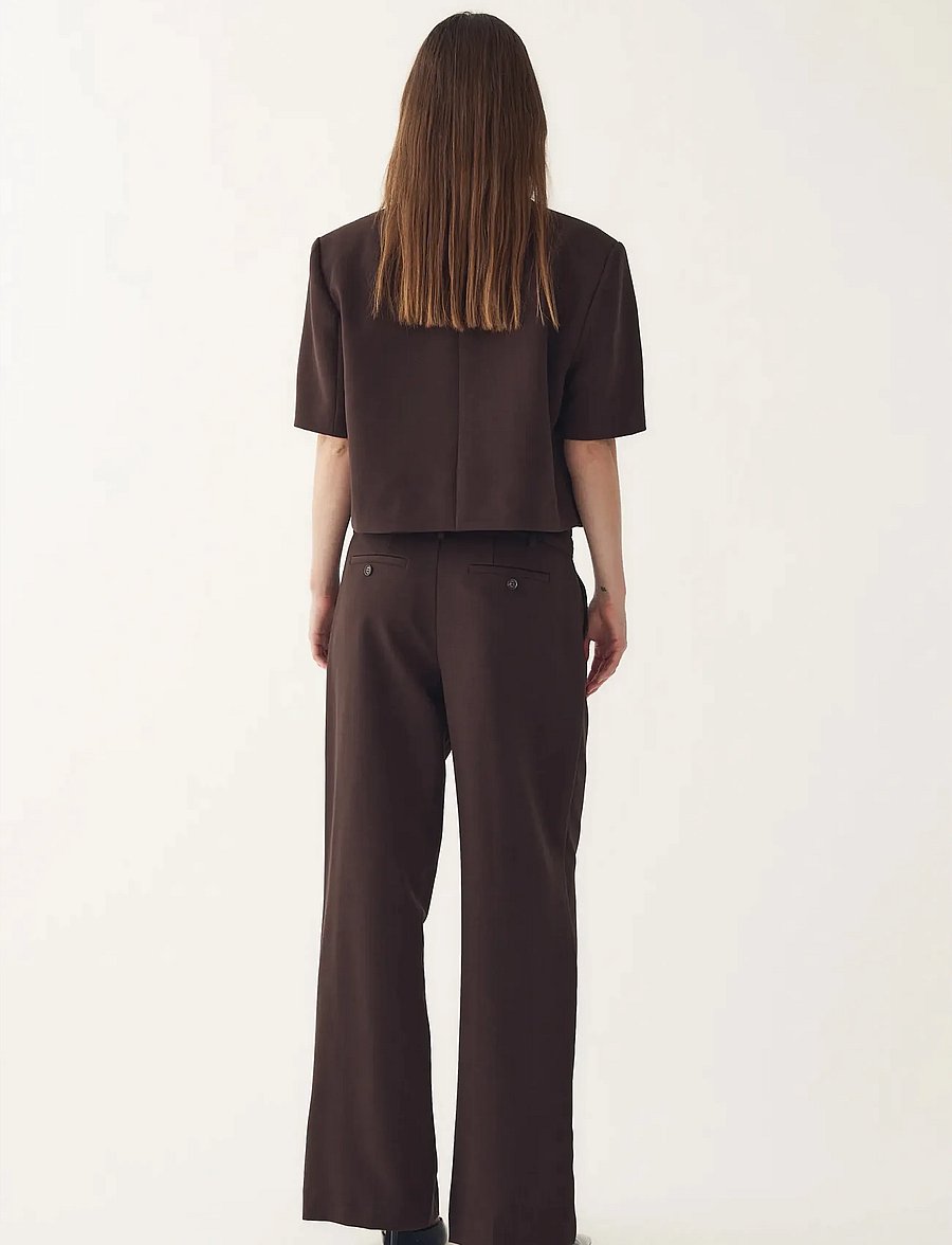 Noella - N-Darryl HW Pants - kostymbyxor - chocolate - 4