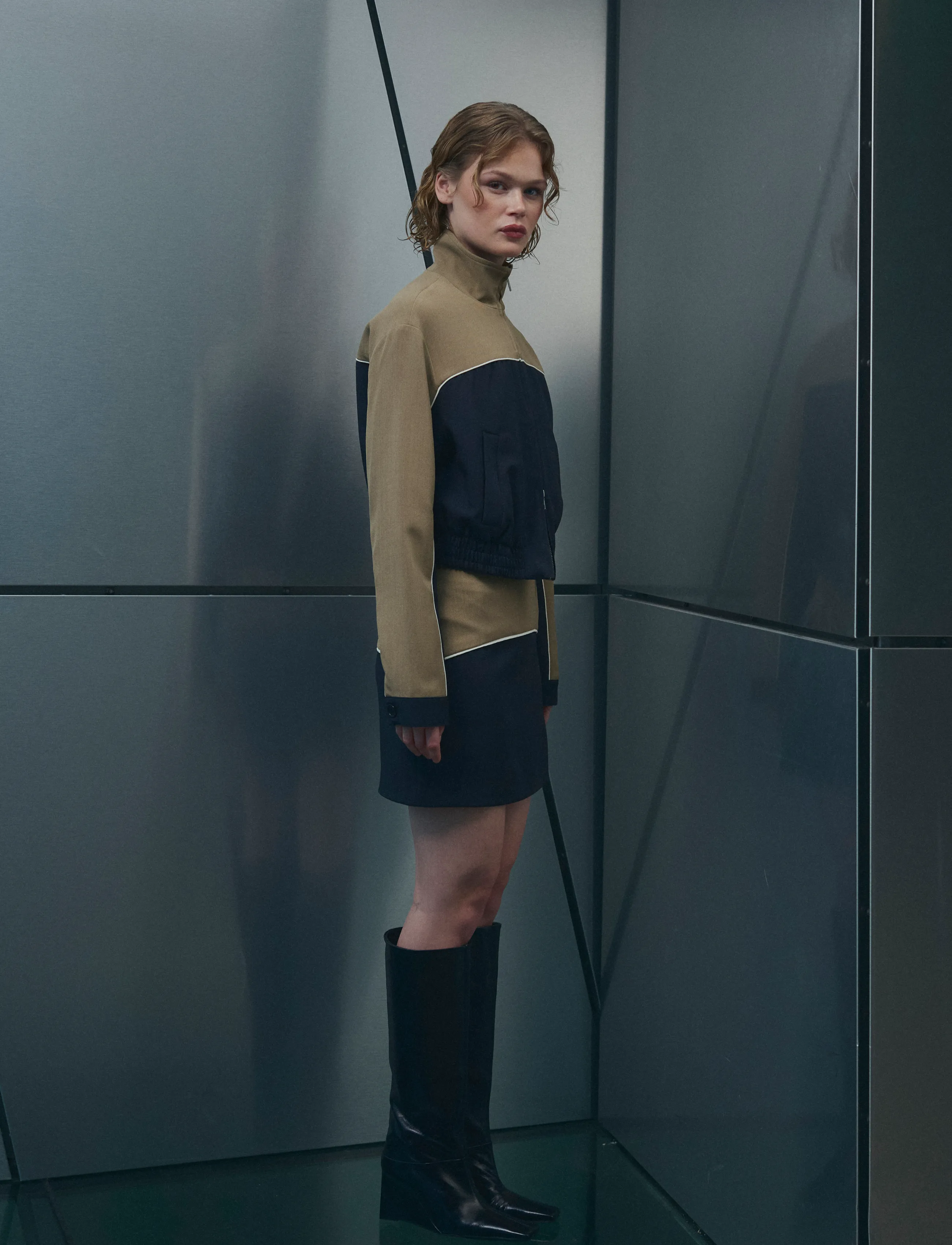 Noella - N-Mica Skirt - miniseelikud - navy sand combo - 3