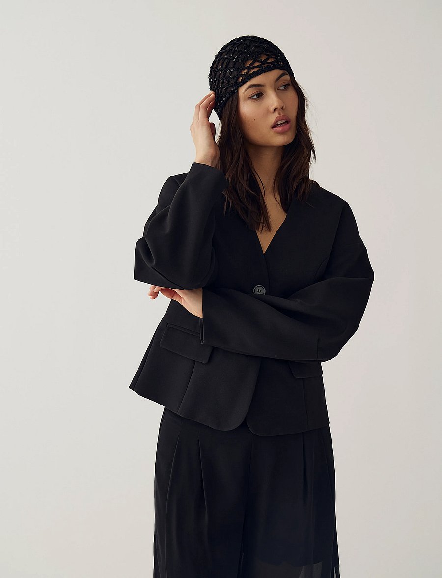 Noella - N-Mallie Blazer - lühikesed pintsakud - black - 5