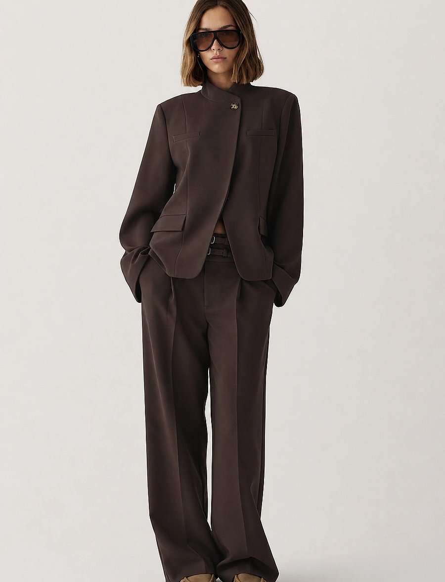 Noella - N-Monique Blazer - Ühes joones nööpidega bleiserid - chocolate - 0