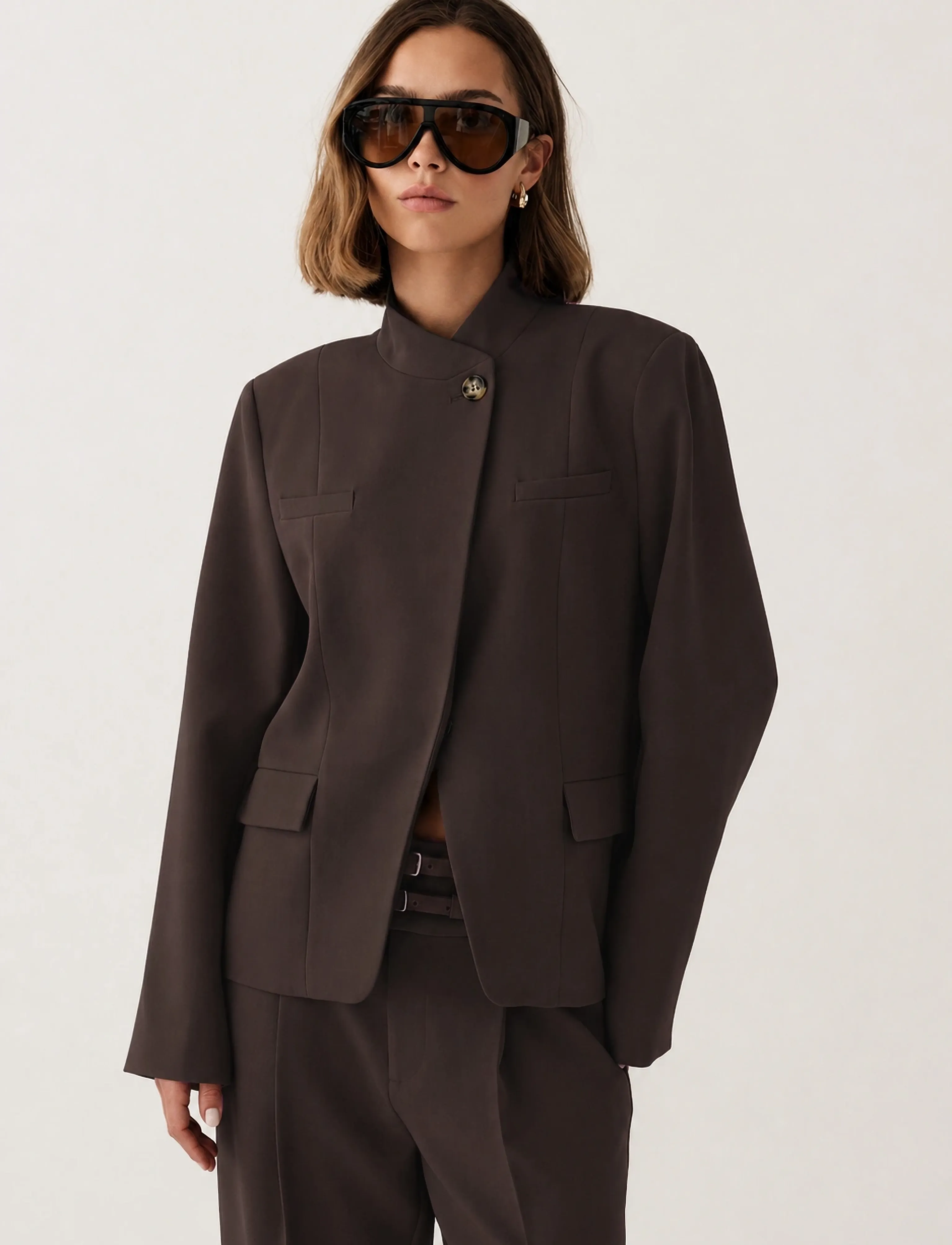 Noella - N-Monique Blazer - party wear at outlet prices - chocolate - 3