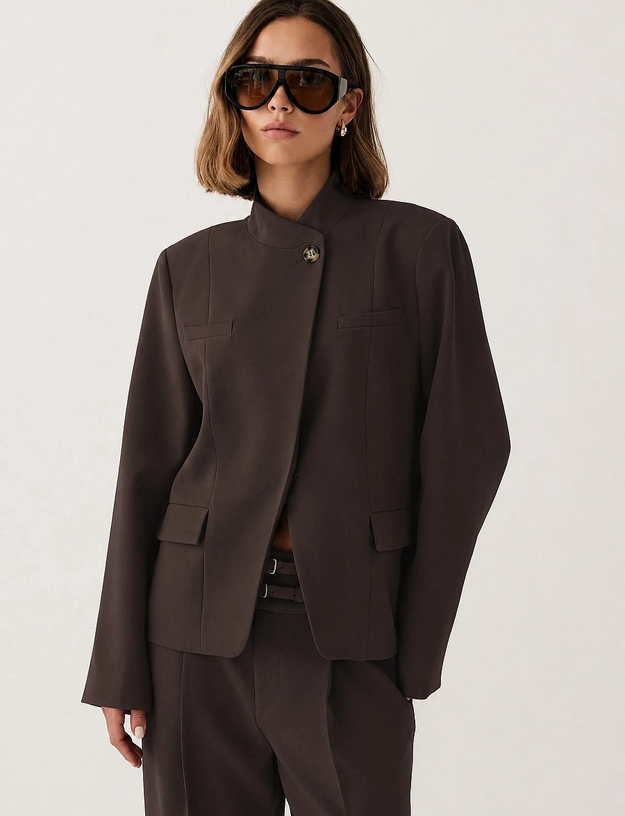 Noella - N-Monique Blazer - Ühes joones nööpidega bleiserid - chocolate - 3