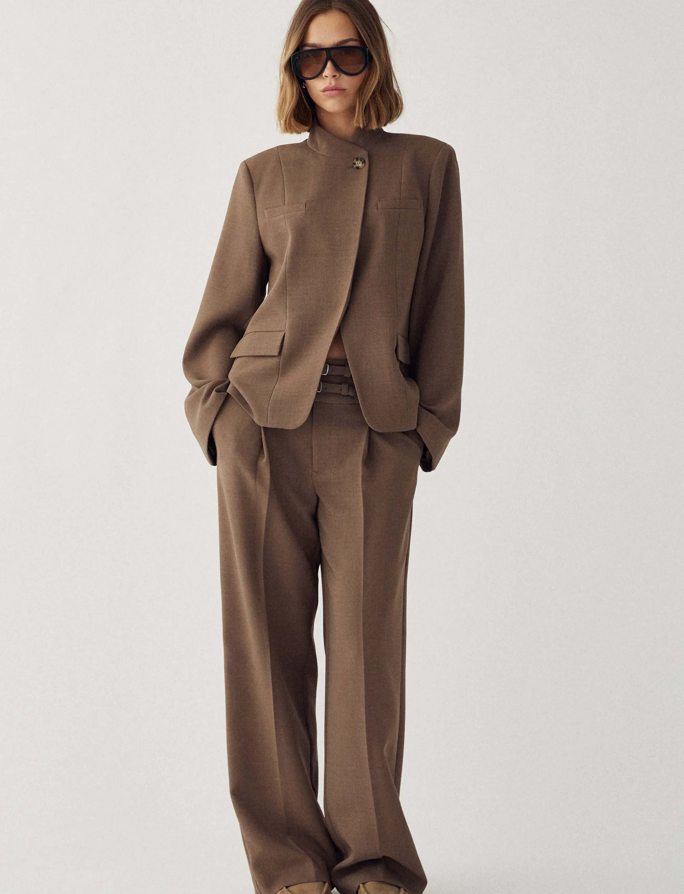 Noella N-Monique Blazer, L, Brown, Blazere > Enkeltradede Blazere, Dame