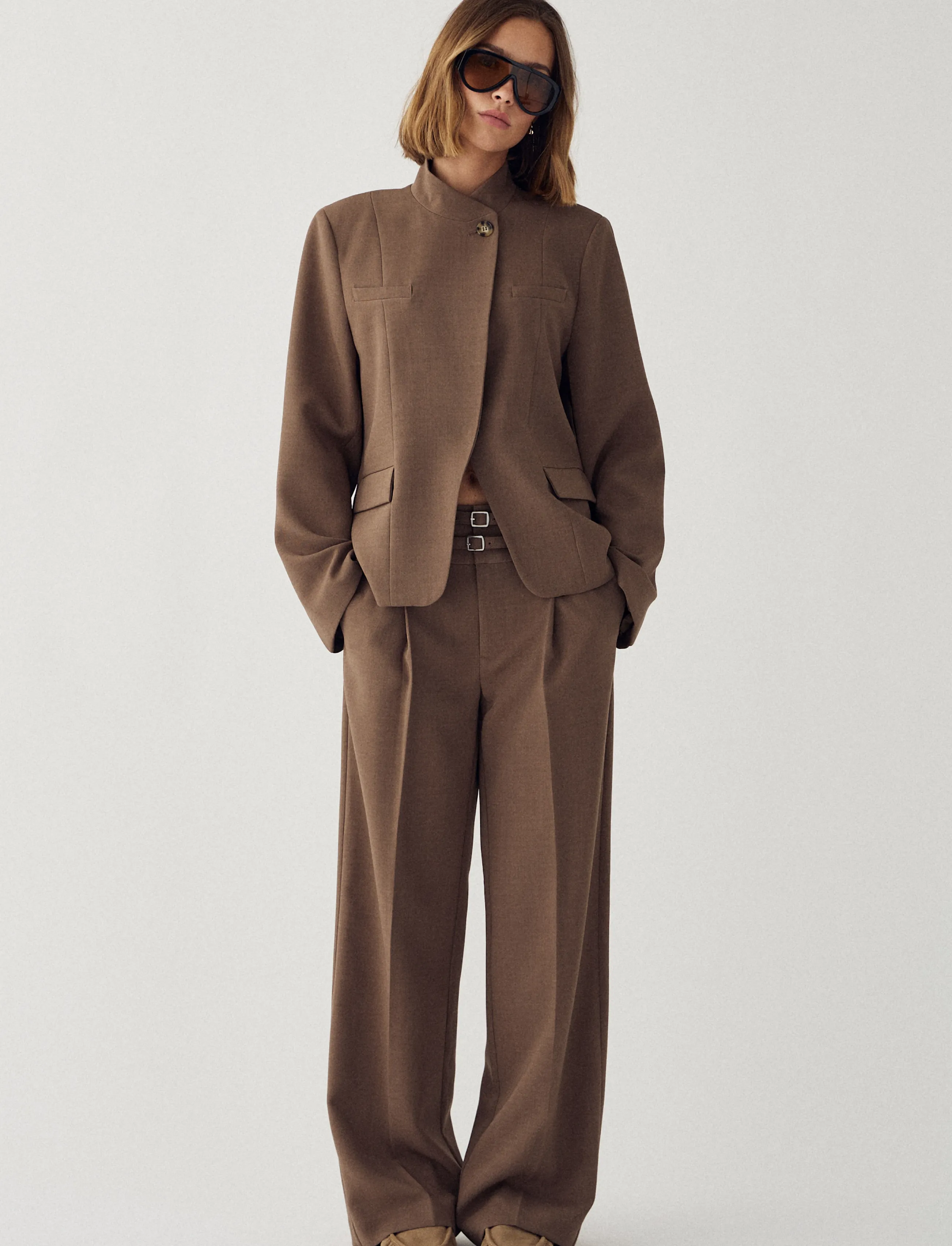 Noella - N-Monique Blazer - enkeltradede blazere - sand - 4