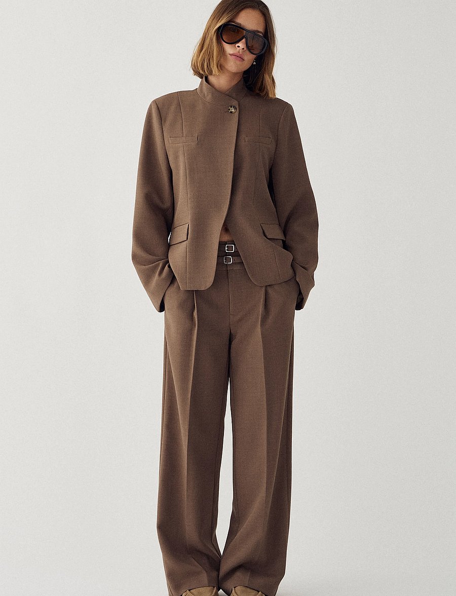 Noella - N-Monique Blazer - enkeltradede blazere - sand - 4