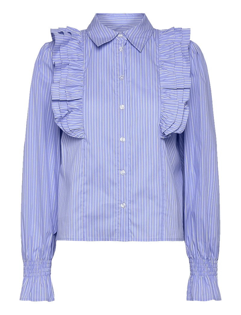 Noella - Lucina Blouse - langärmlige hemden - blue white stripe - 1