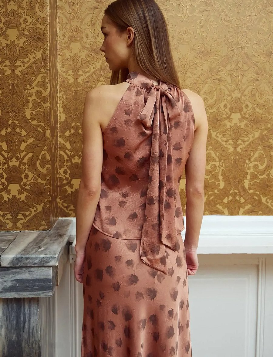 Noella - Lucinda Blouse - hihattomat puserot - cosette rust print - 3