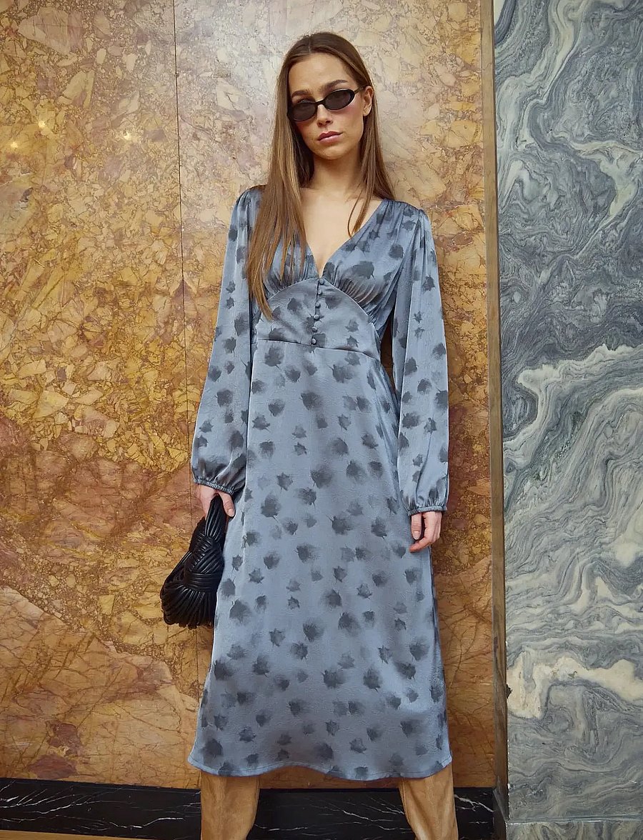 Noella - Lilith Dress - midikleider - cosette blue print - 0