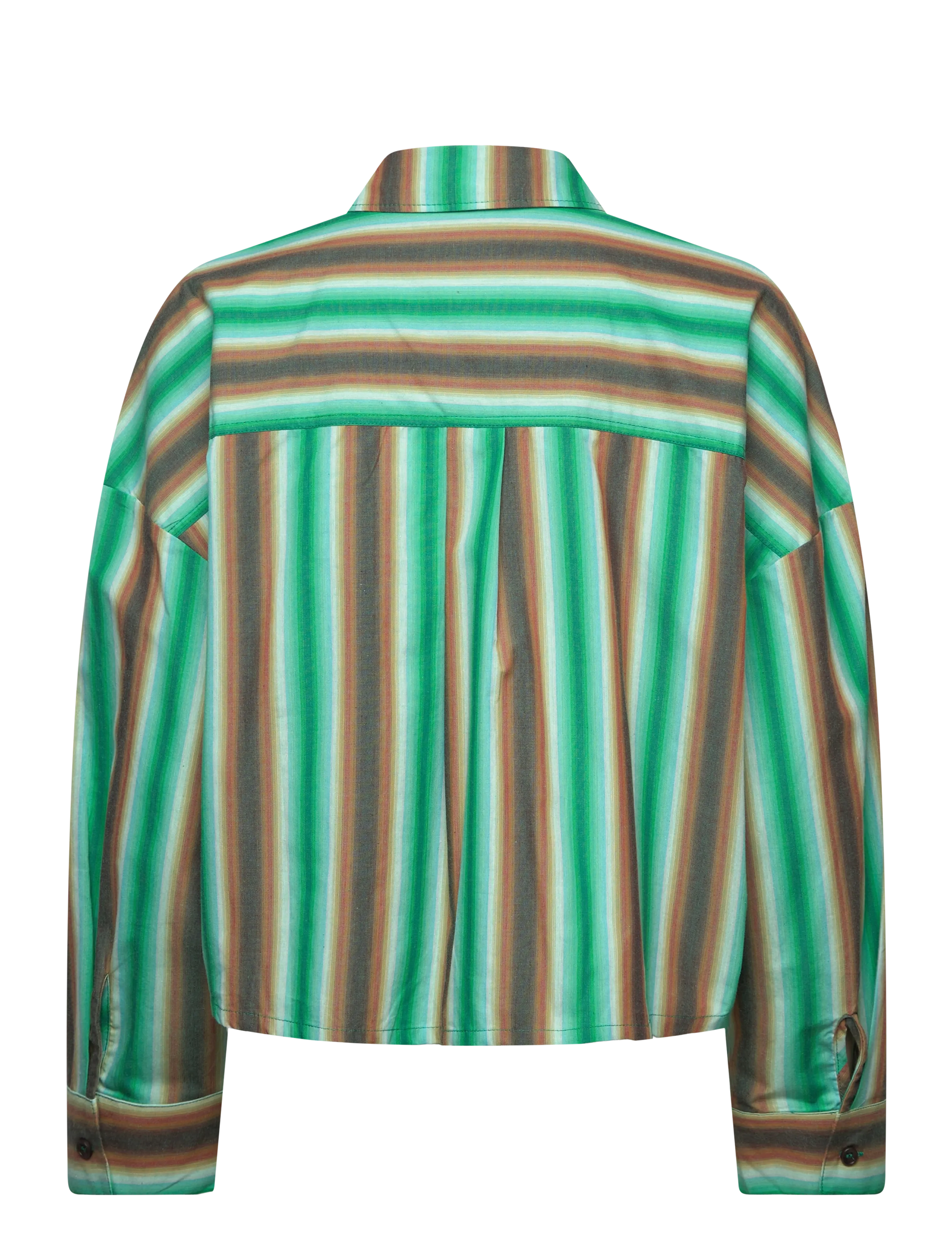 Noella - Liara Shirt - krekli ar garām piedurknēm - cosma green stripe - 2