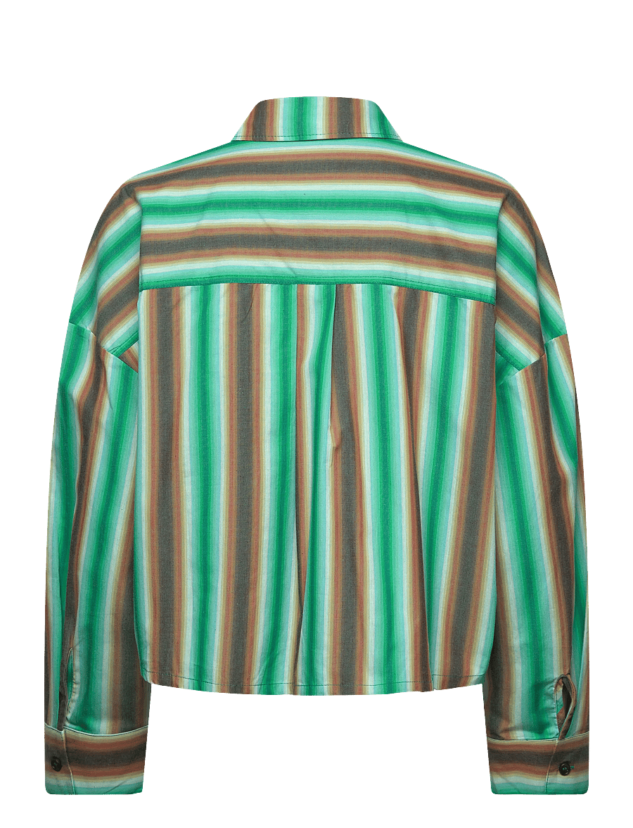 Noella - Liara Shirt - langärmlige hemden - cosma green stripe - 2