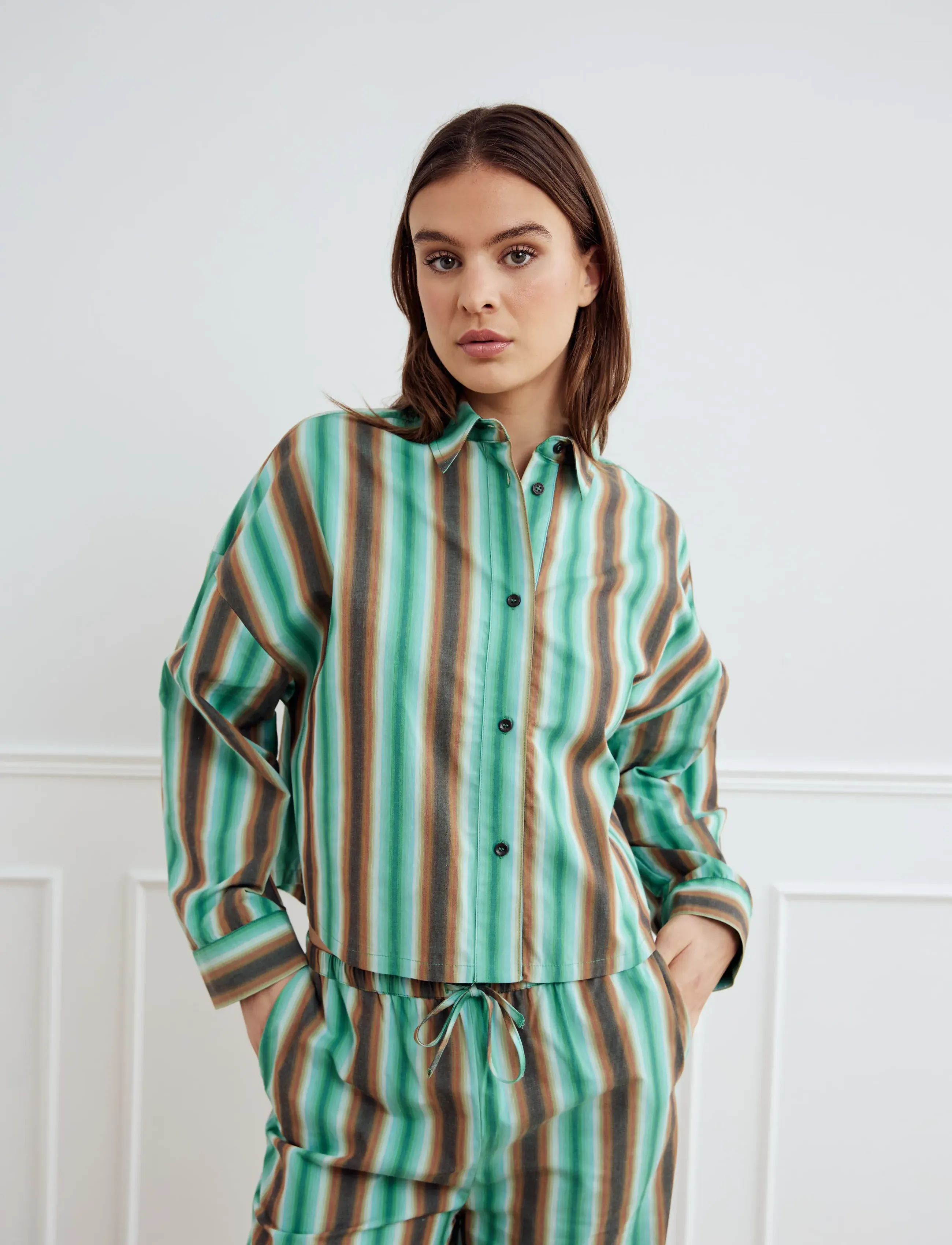 Noella Liara Shirt, S, Green, Skjorter > Langærmede, Dame