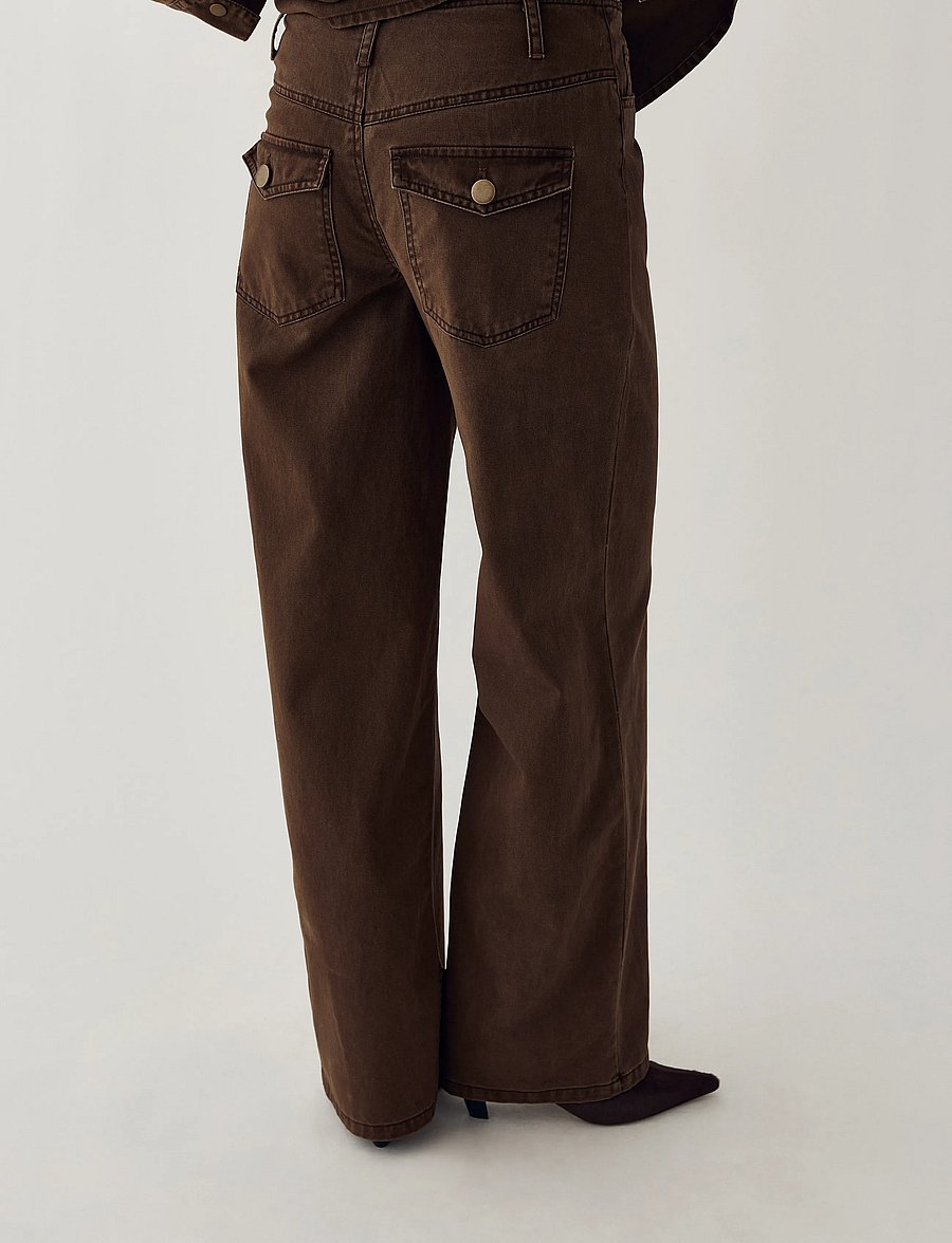 Noella - N-Maribella MW Pants - flares - cocoa brown - 3