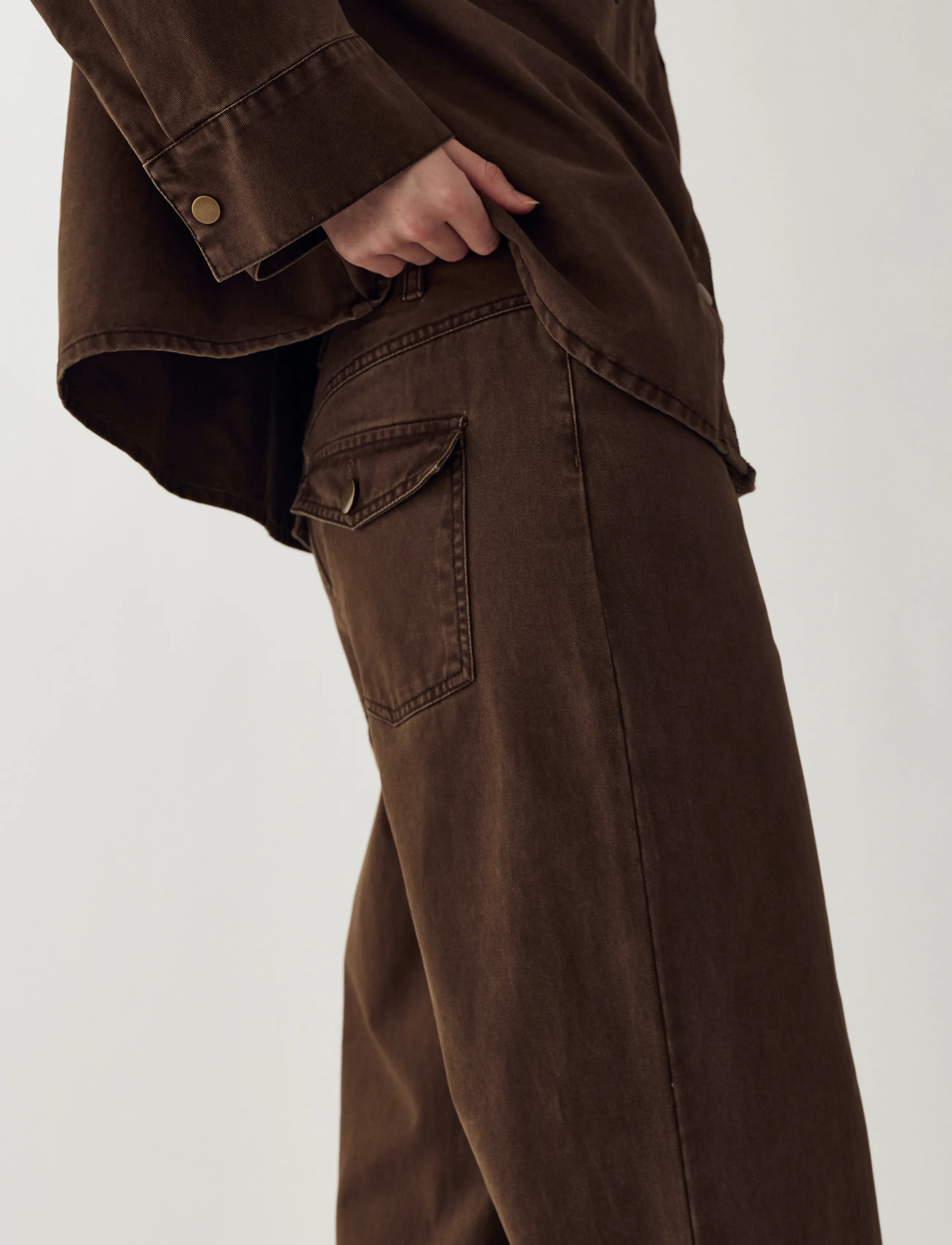 Noella - N-Maribella MW Pants - cocoa brown - 5