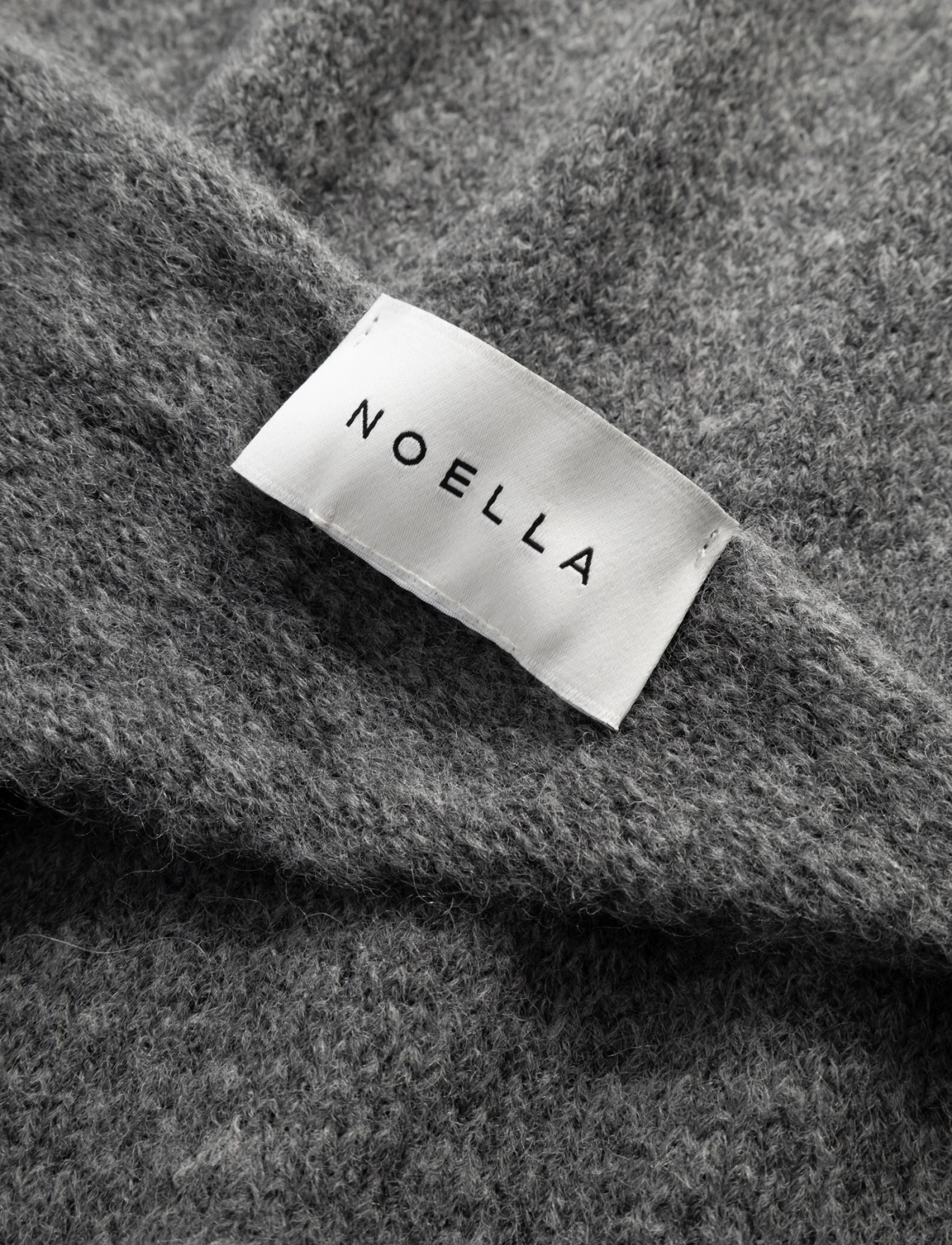Noella - N-Loena Knit Scarf - winterschals - dark grey melange - 4
