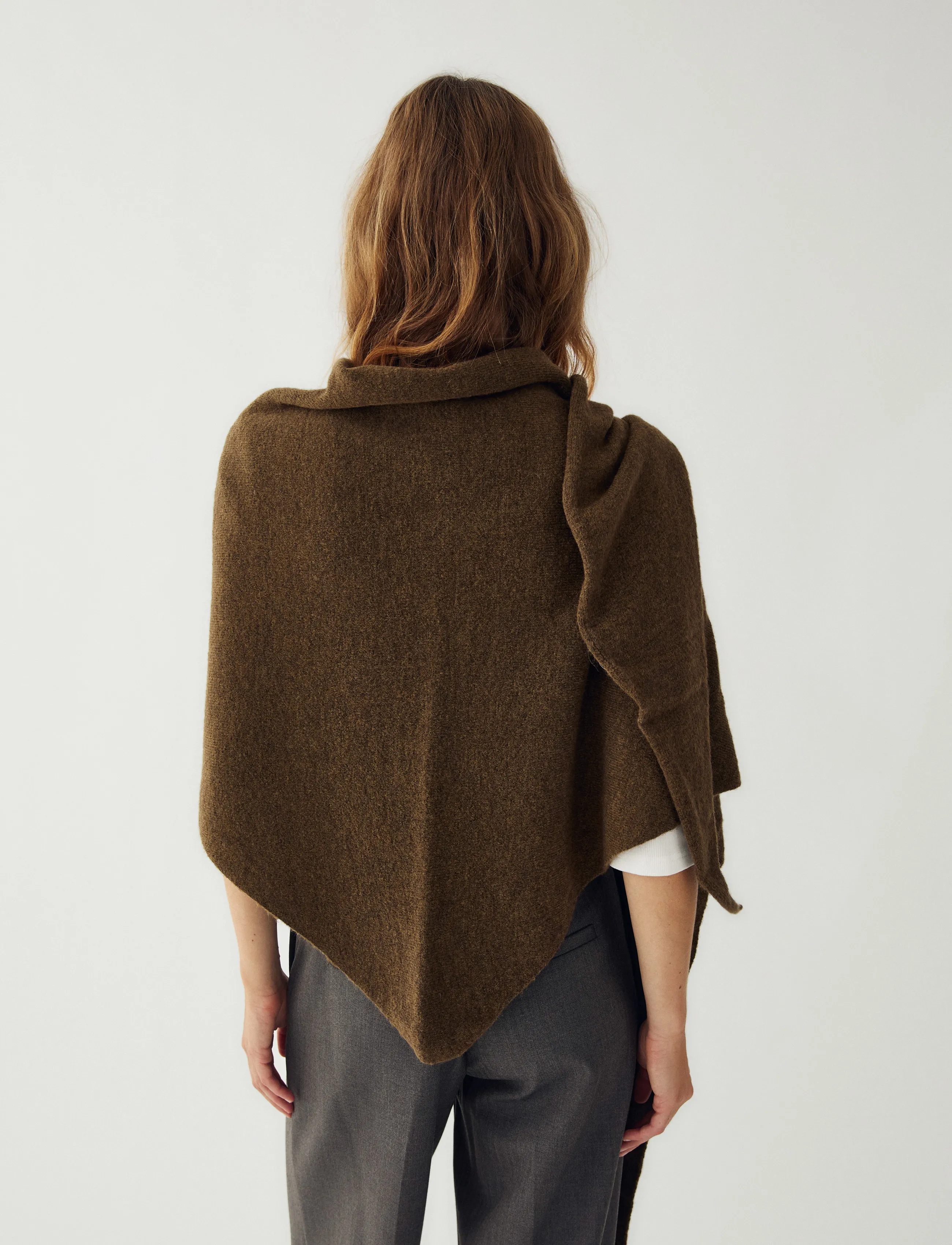 Noella - N-Loena Knit Scarf - halsdukar - military green melange - 3