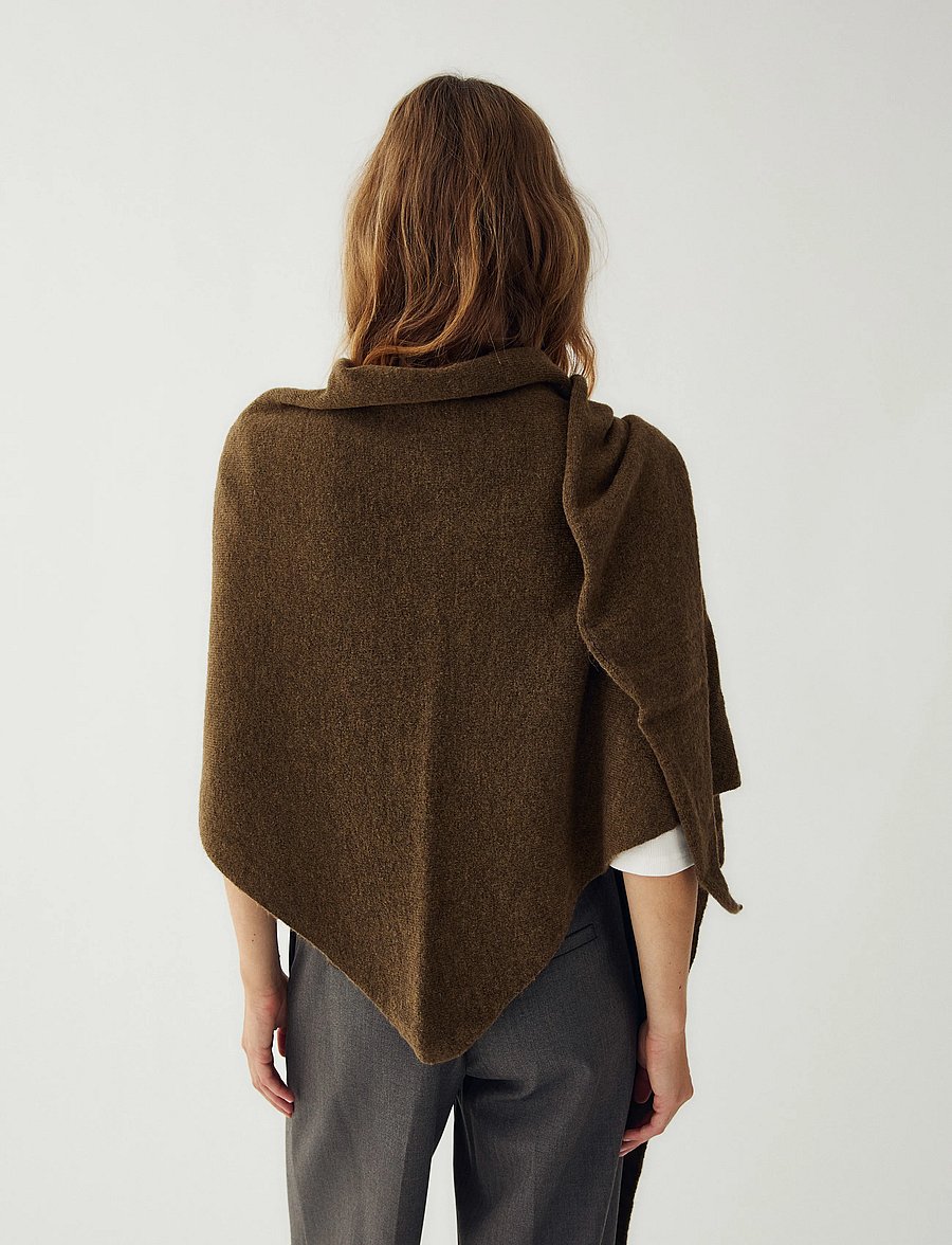 Noella - N-Loena Knit Scarf - halsdukar - military green melange - 3