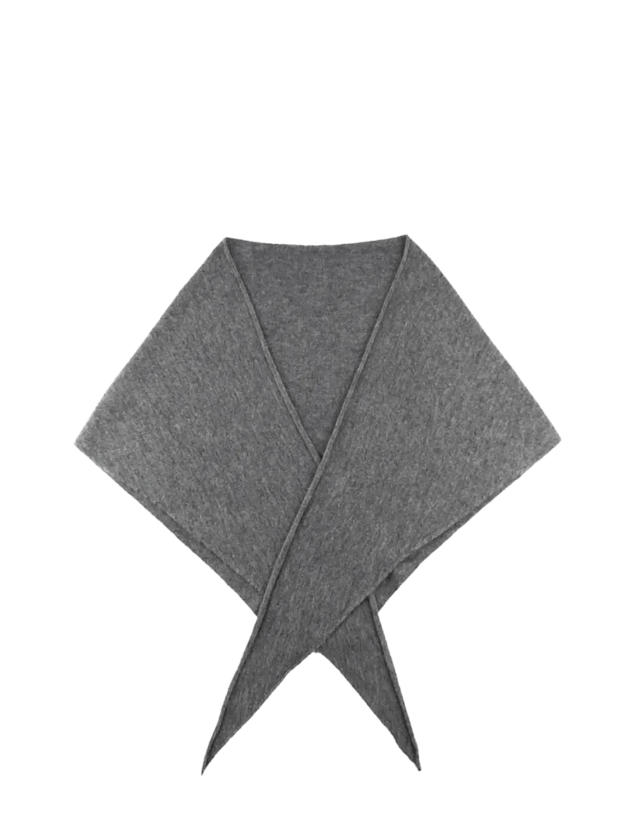 Noella - N-Loenetta Knit Scarf - winter scarves - dark grey melange - 1