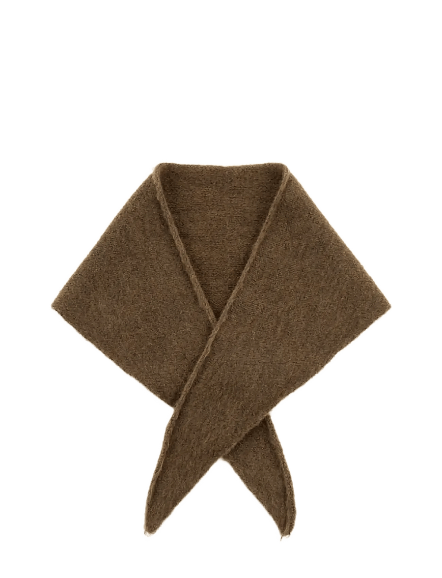 Noella - N-Loenetta Knit Scarf - talvesallid - military green melange - 1