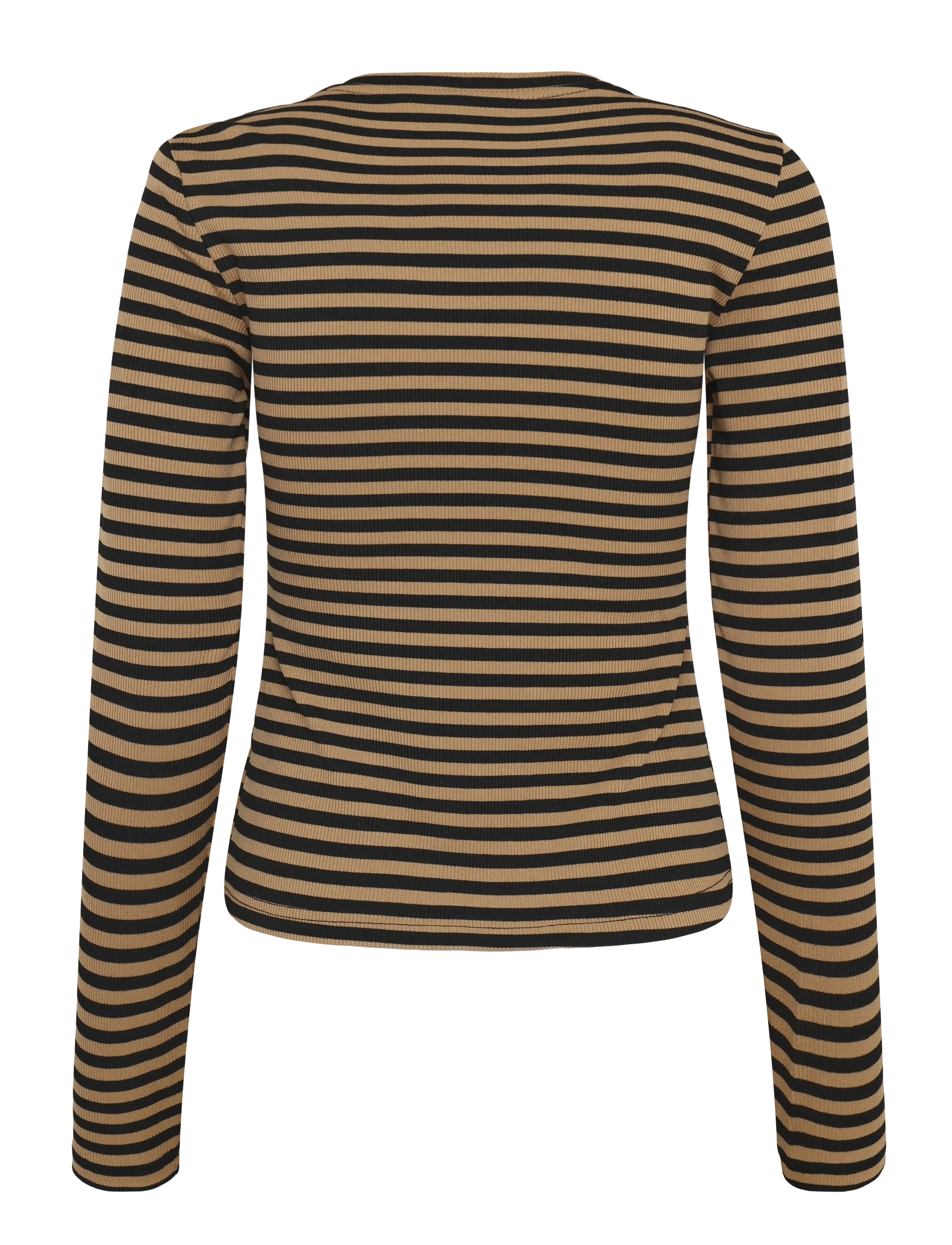 Noella - Luana Top - langärmlige tops - dark sand black stripe - 2
