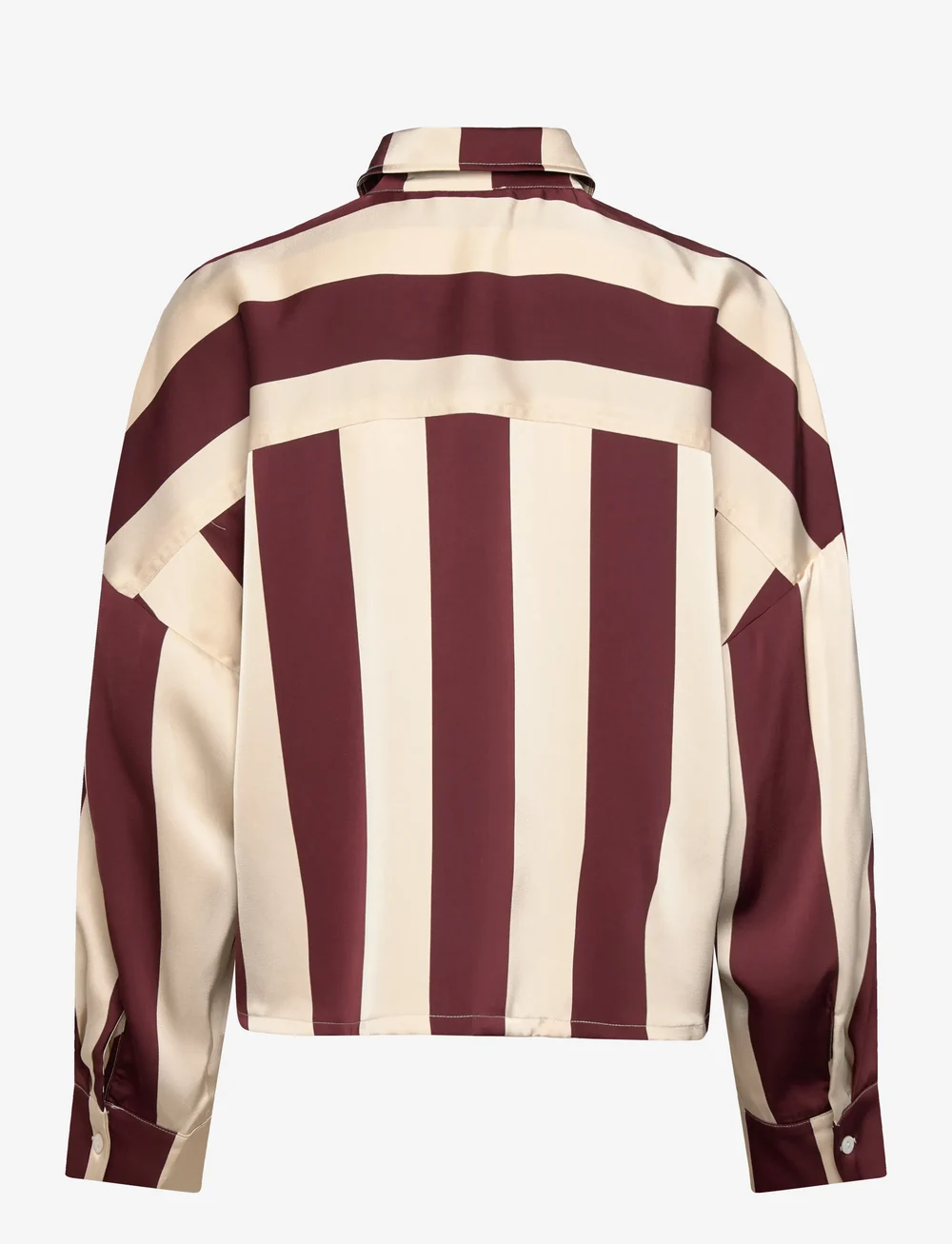 Noella - Liara N Shirt - pitkähihaiset kauluspaidat - mahogany ivory stripe - 1