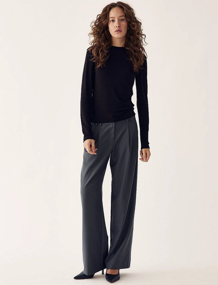 Noella - Lidie LS Top - langärmlige tops - black - 4