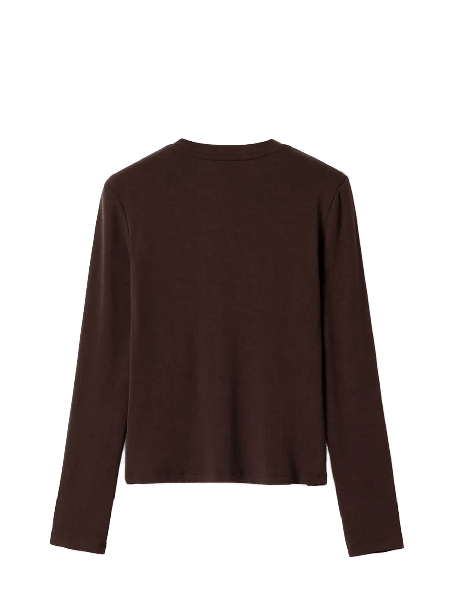 Noella - Lidie LS Top - langärmlige tops - chocolate - 2