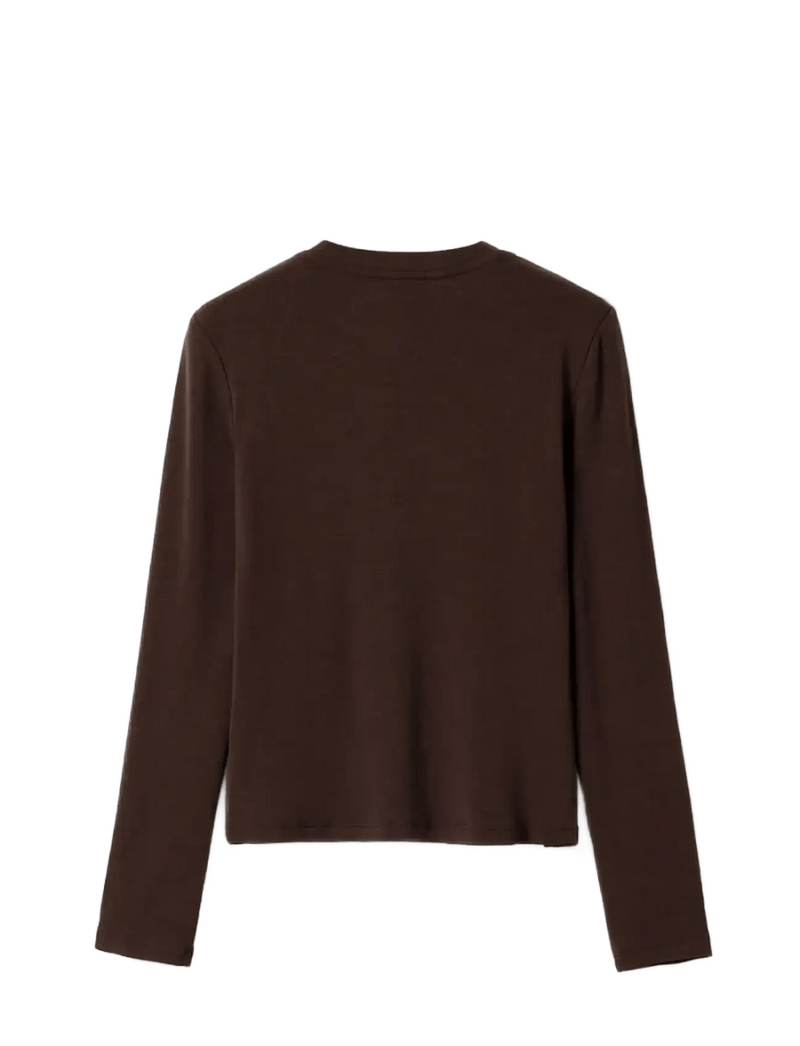 Noella - Lidie LS Top - langärmlige tops - chocolate - 2