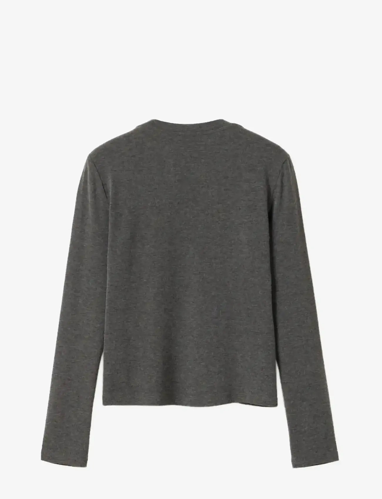 Noella - Lidie LS Top - long-sleeved tops - dark grey melange - 2