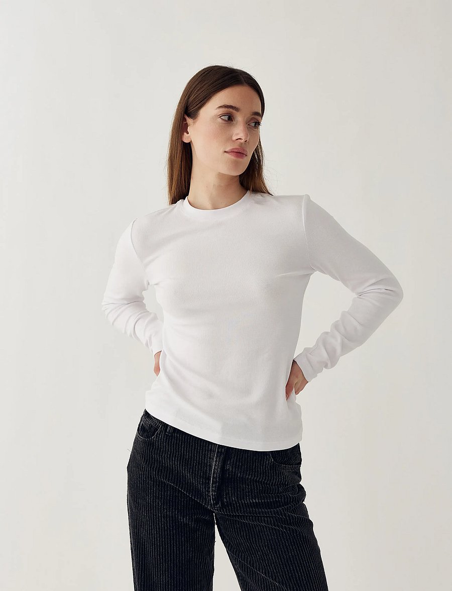 Noella - Lidie LS Top - langärmlige tops - white - 3