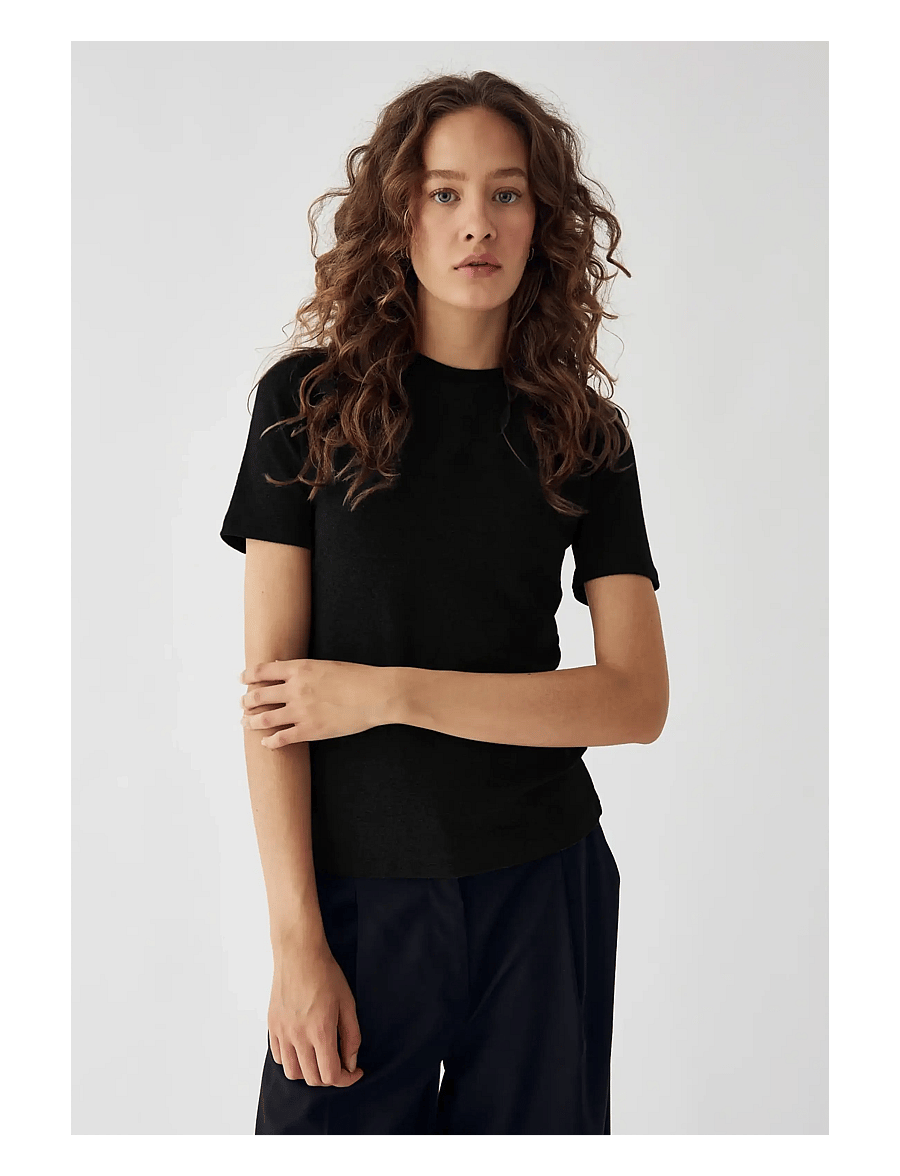 Noella - Lidie SS Top - t-särgid - black - 1