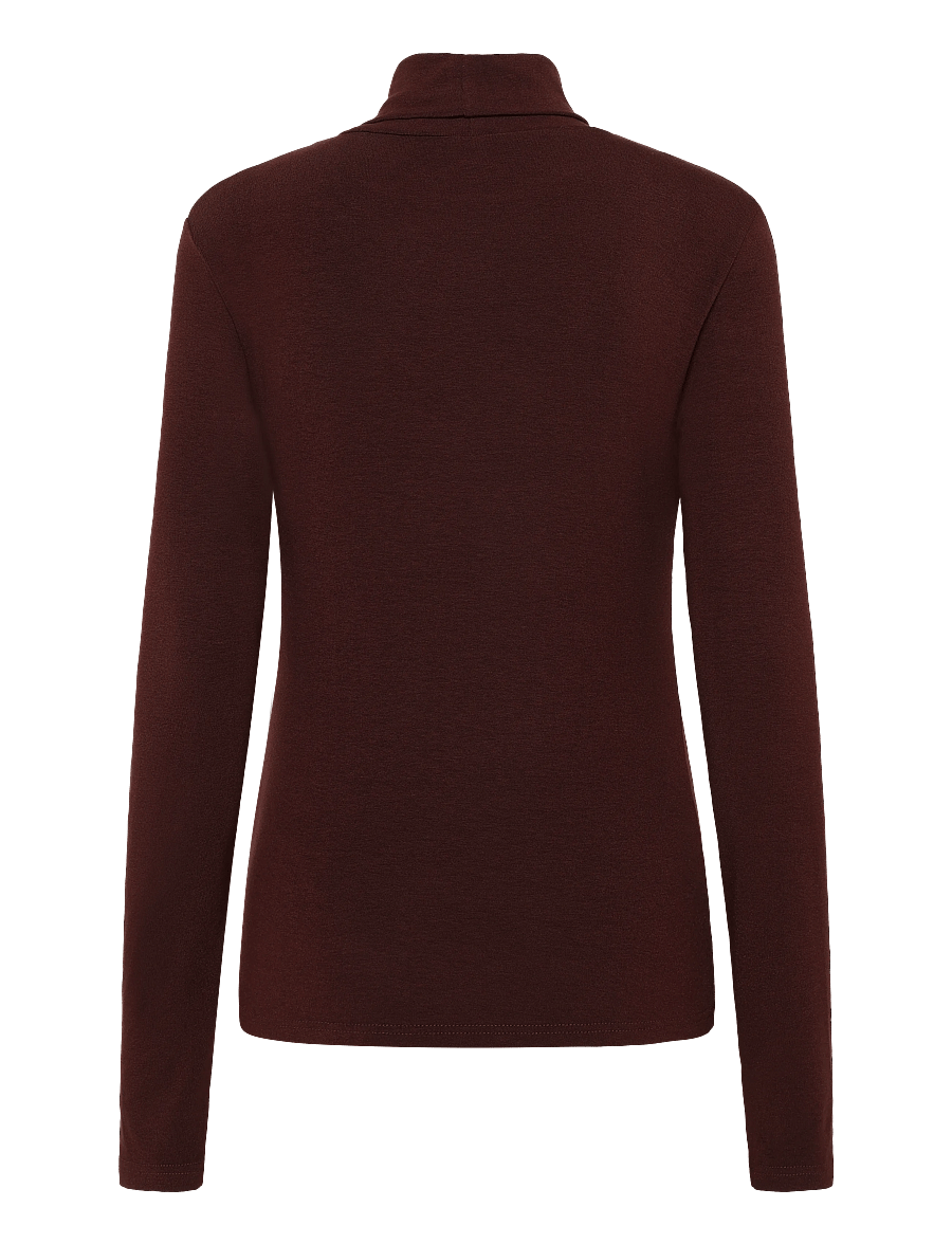 Noella - N-Maritza LS Top - rullekraver - burgundy melange - 2