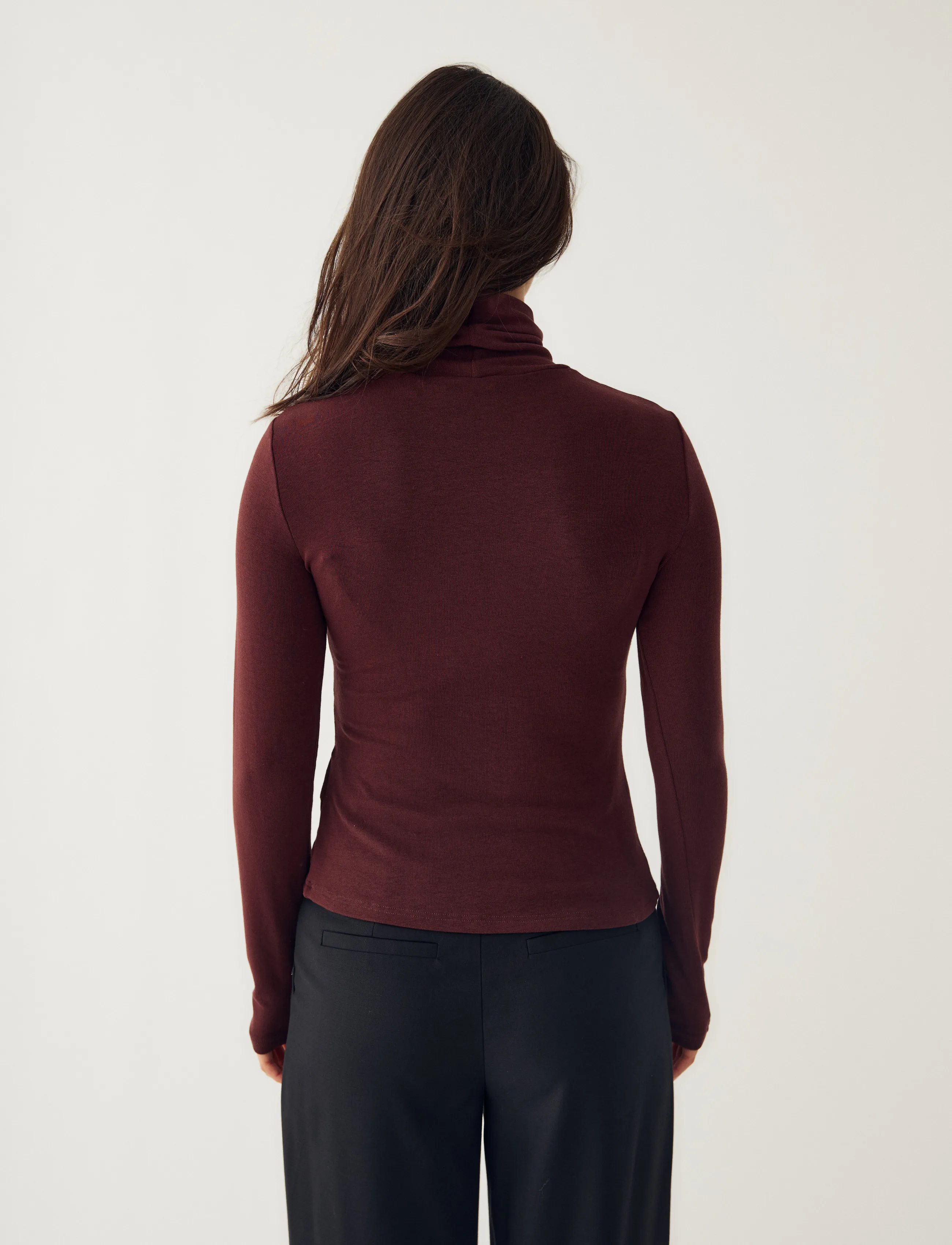 Noella - N-Maritza LS Top - polotröjor - burgundy melange - 4