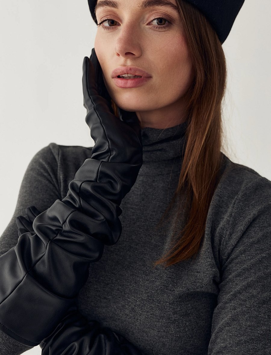 Noella - N-Maritza LS Top - rullekraver - dark grey melange - 4