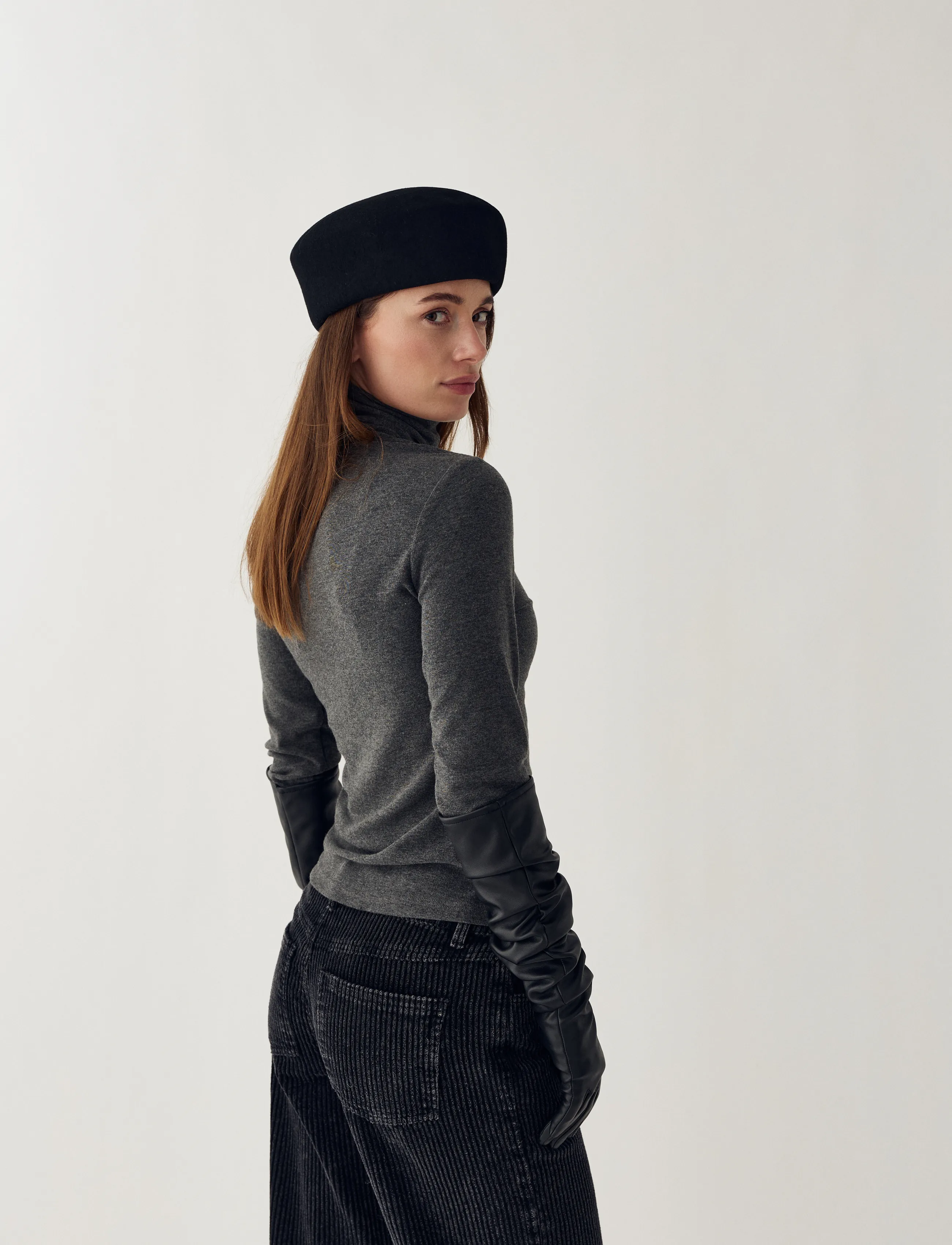 Noella - N-Maritza LS Top - rollkragenpullover - dark grey melange - 5