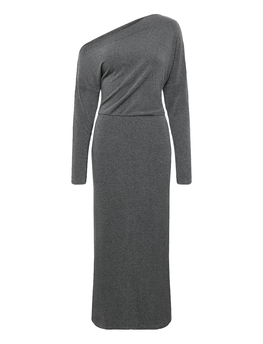 Noella - N-Meena Dress - midikleider - dark grey melange - 1