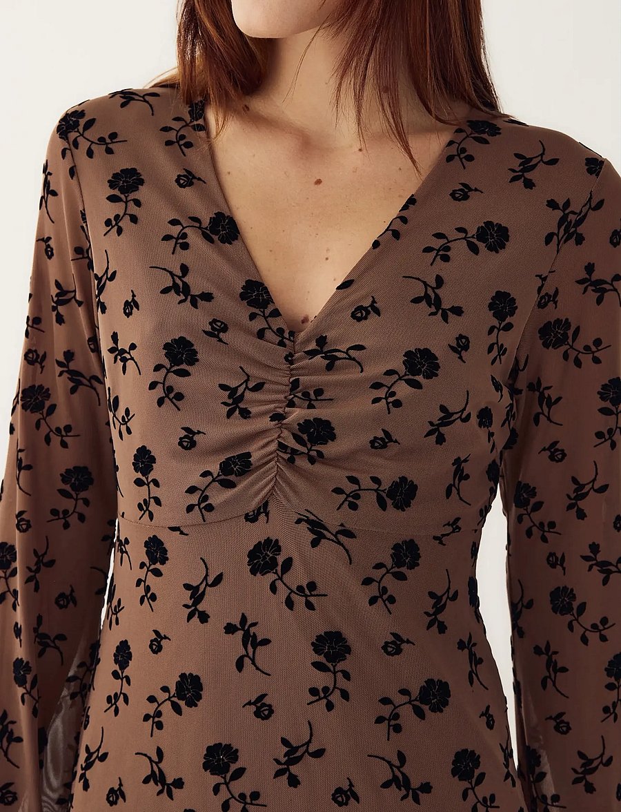 Noella - Kameyella Dress - maxi kjoler - clarity morel print - 3